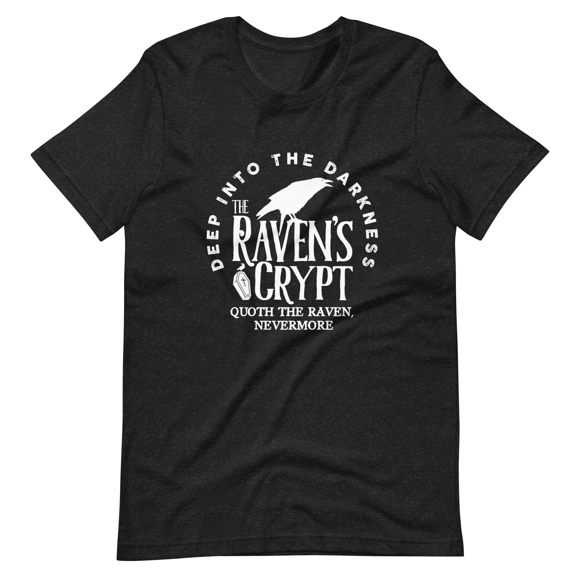 Deep Into the Darkness The Raven's Crypt - Men's t-shirt- Black Heather Front