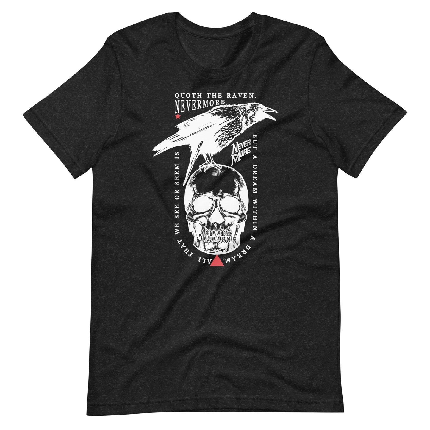 Quoth the Raven - Men's t-shirt - Black Heather Front