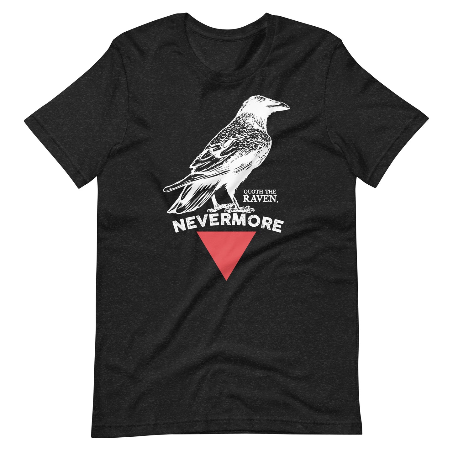 The Raven Nevermore Triangle - Men's t-shirt - Black Heather Front