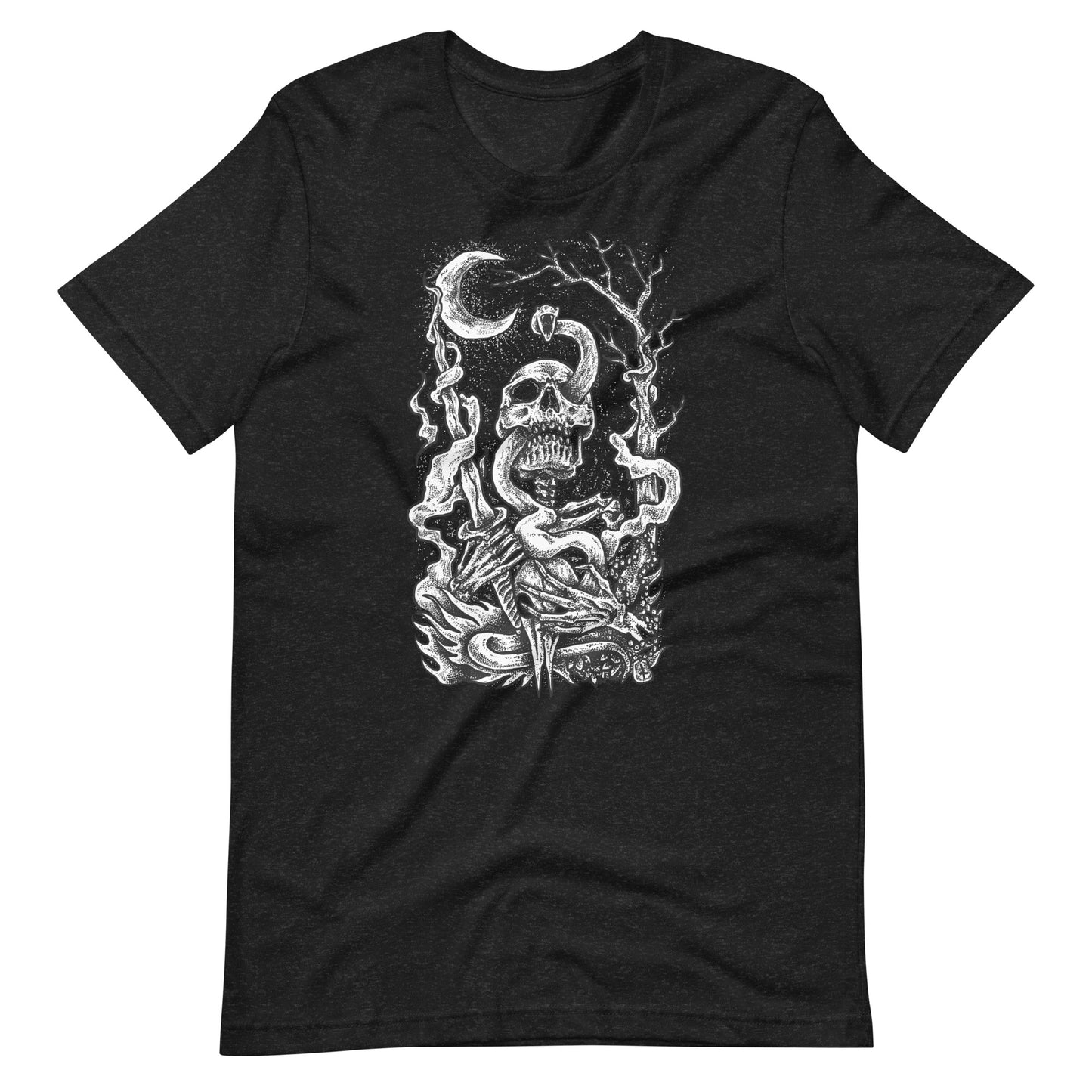 Nightmare Skull - Men's t-shirt - Black Heather Front