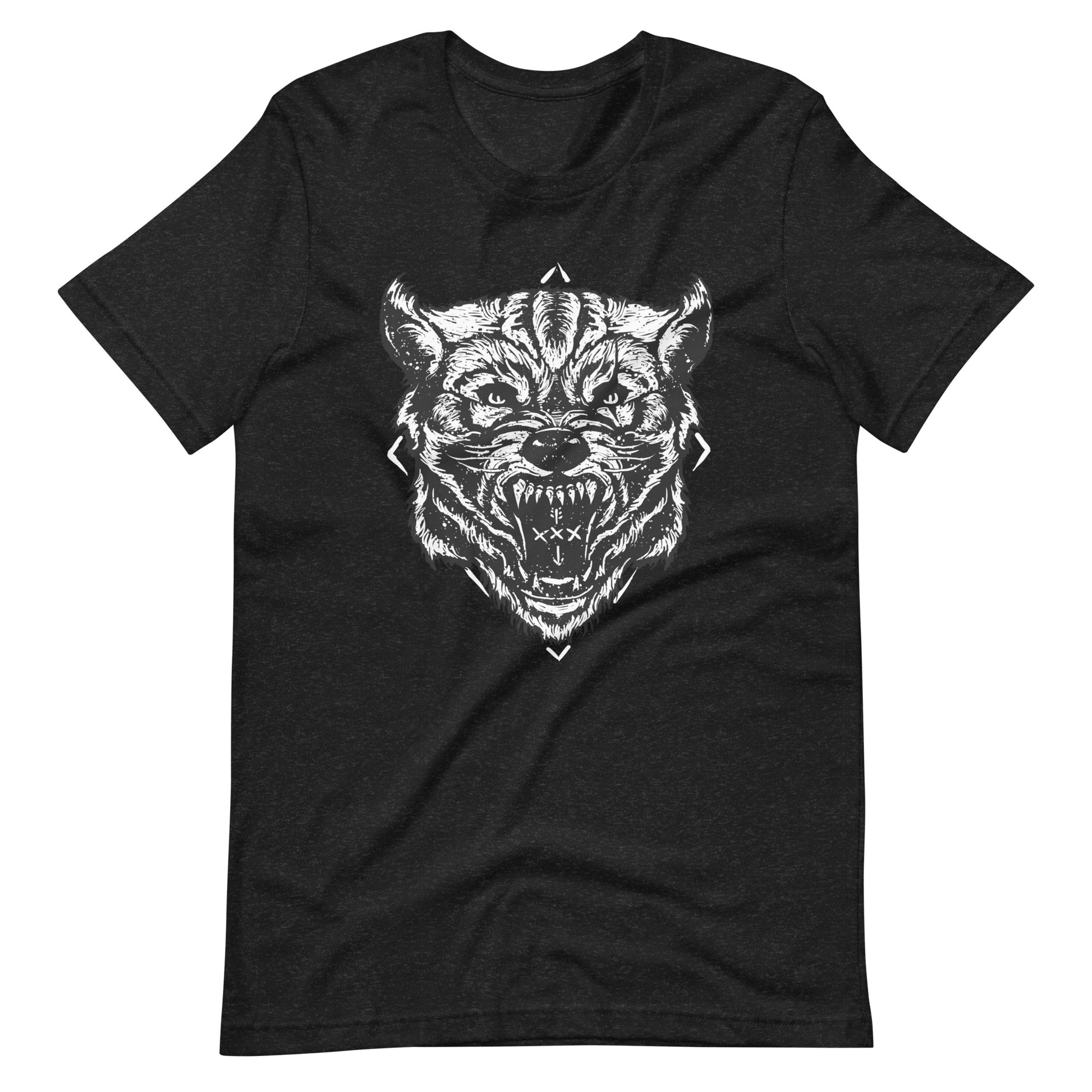 Wolf Head - Men's t-shirt - Black Heather Front