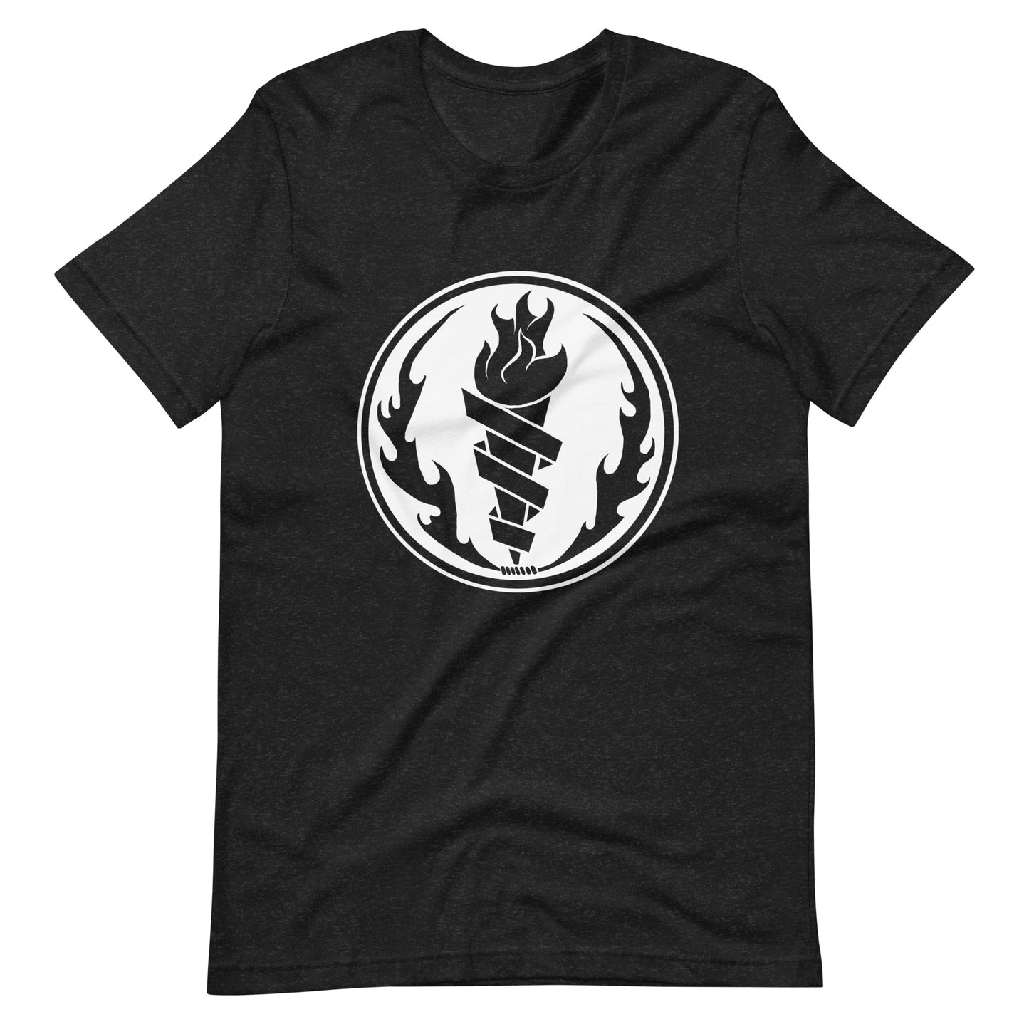 Fire Fire White - Men's t-shirt - Black Heather Front