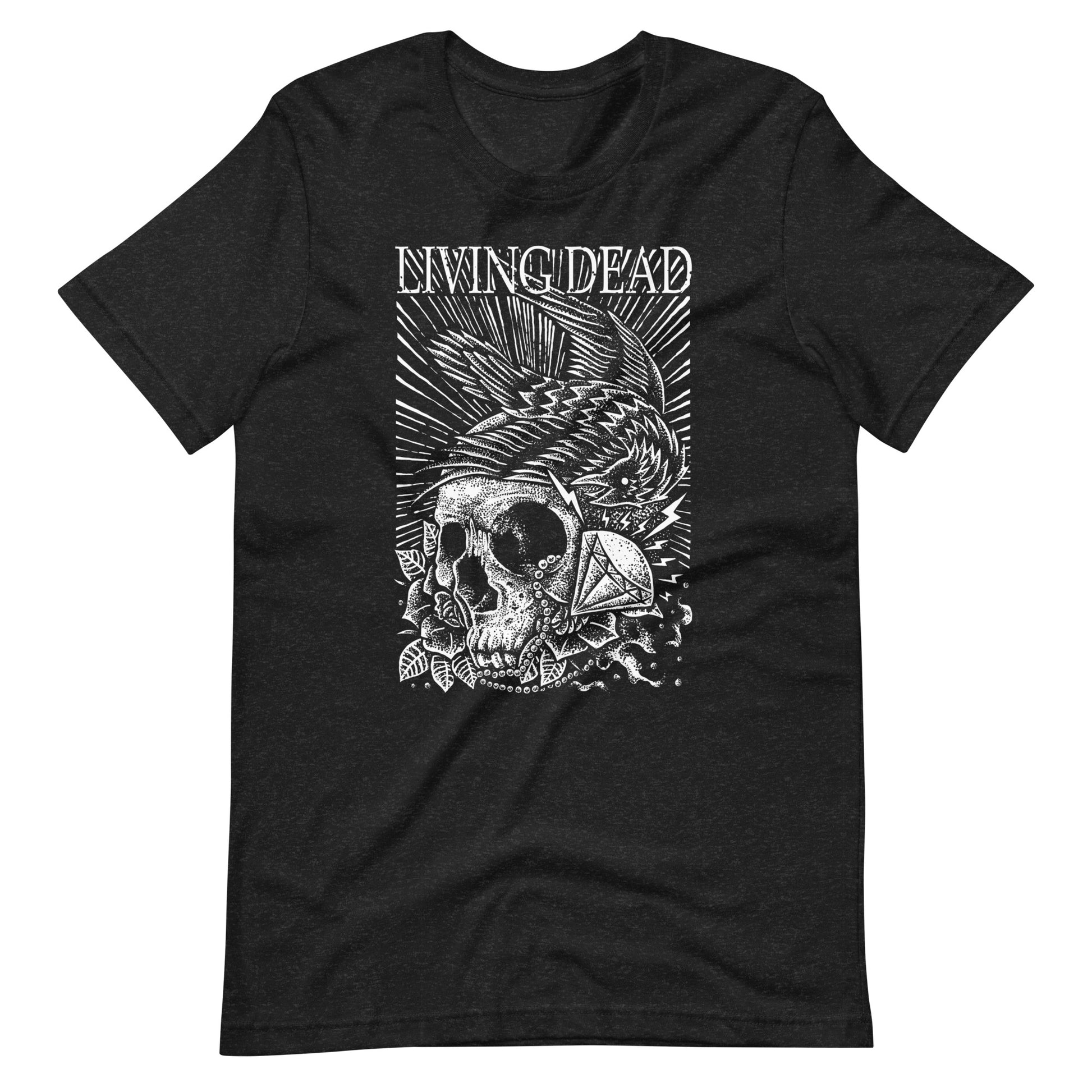 Living Dead Diamond White - Men's t-shirt - Black Heather Front