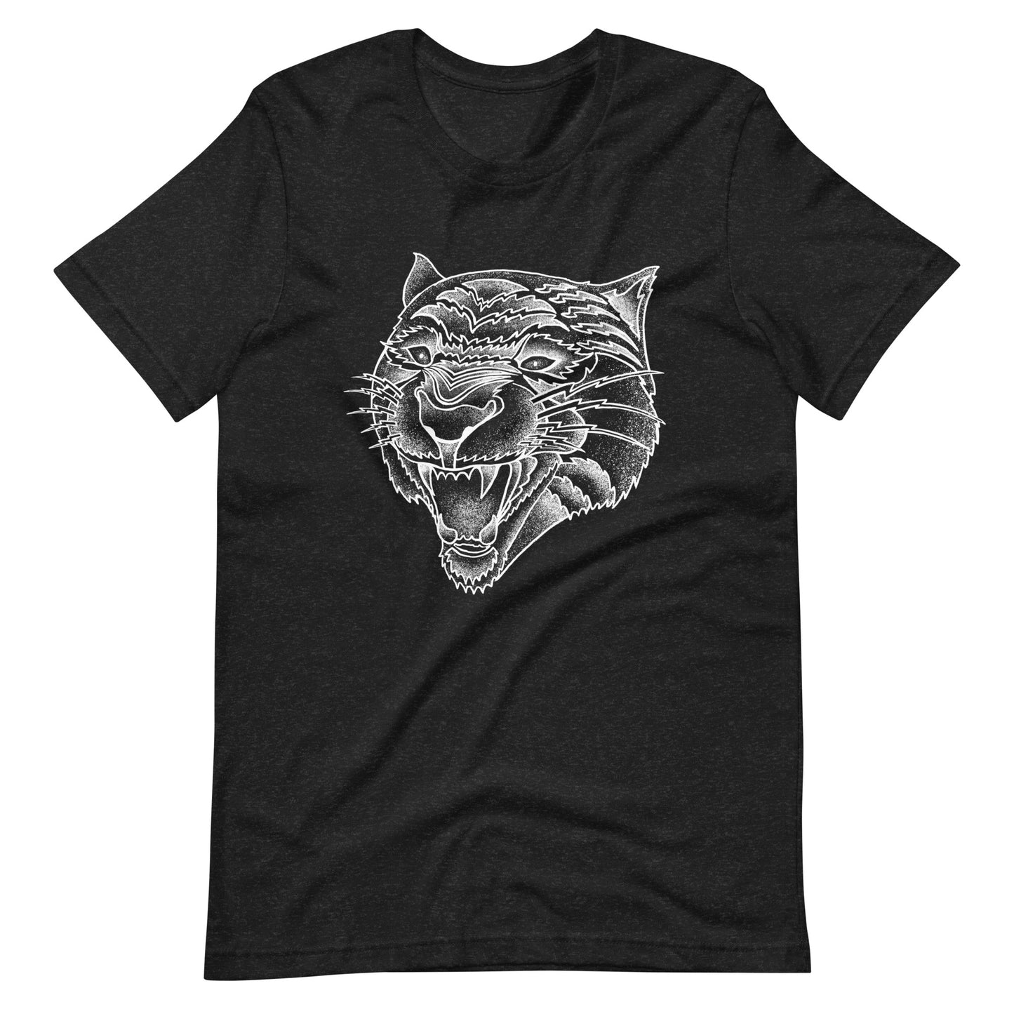 Panther White - Men's t-shirt - Black Heather Front