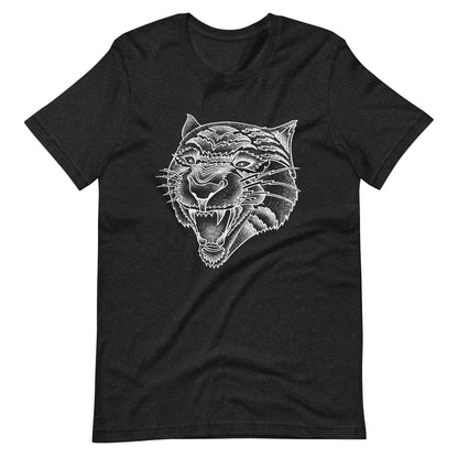 Panther White - Men's t-shirt - Black Heather Front