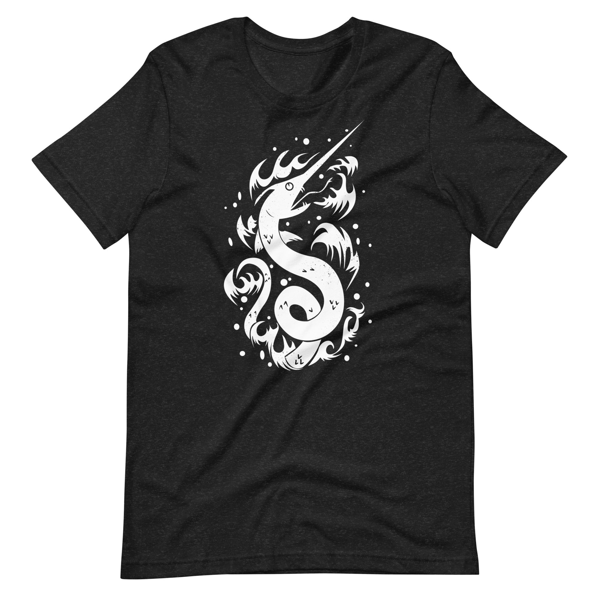 Snake Swordfish White - Men's t-shirt - Black Heather Front