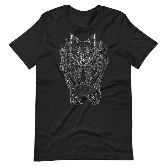 Wolf Tree White - Men's t-shirt - Black Heather Front