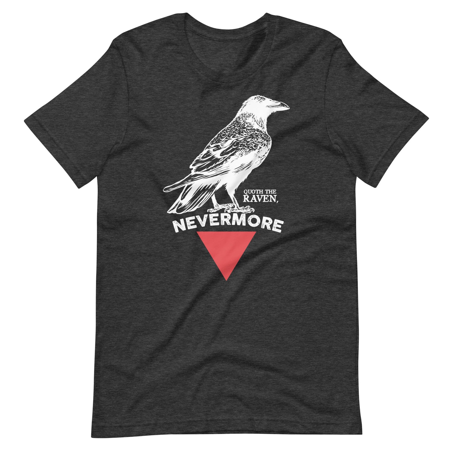 The Raven Nevermore Triangle - Men's t-shirt - Dark Grey Heather Front