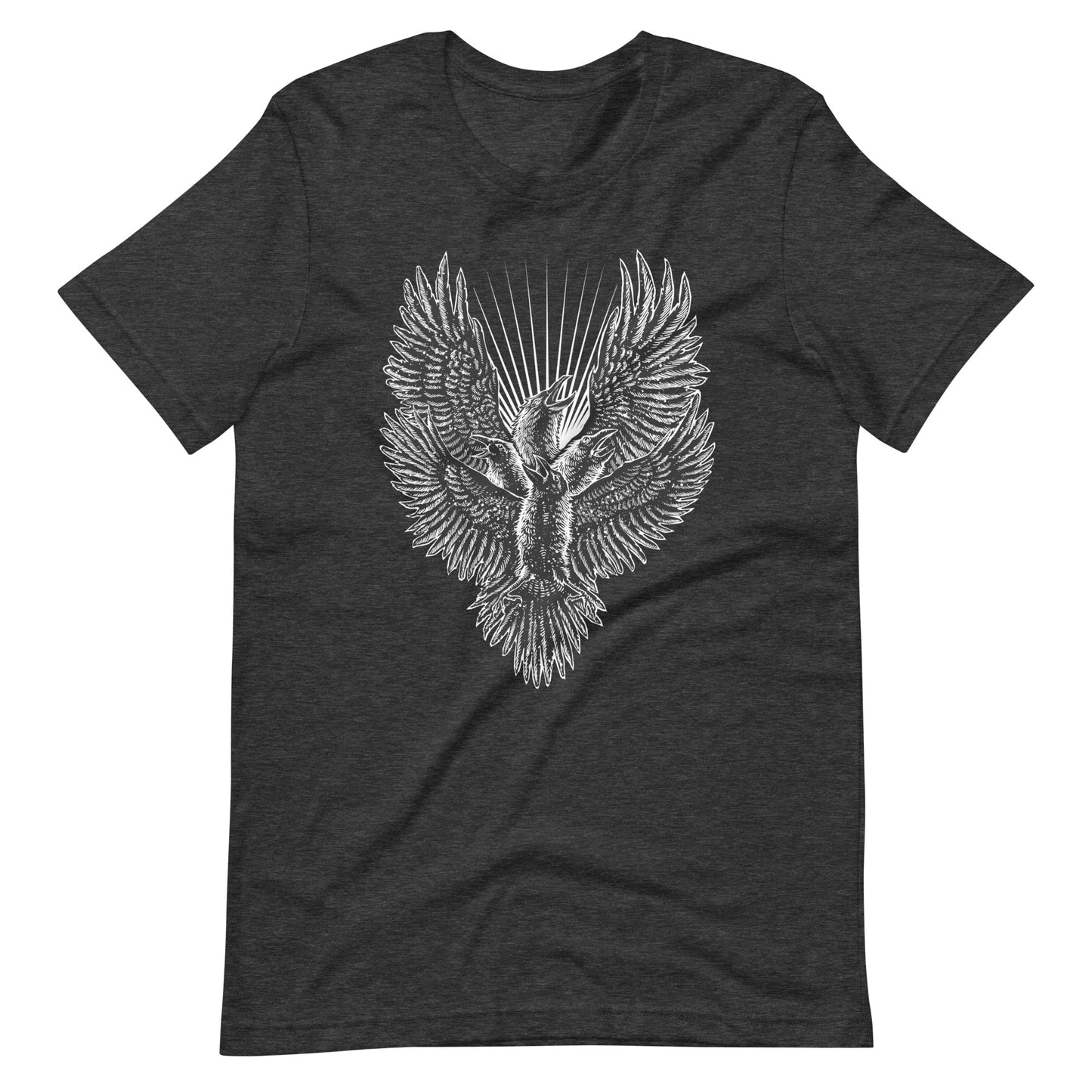 Luminous Crow - Men's t-shirt - Dark Grey Heather Front