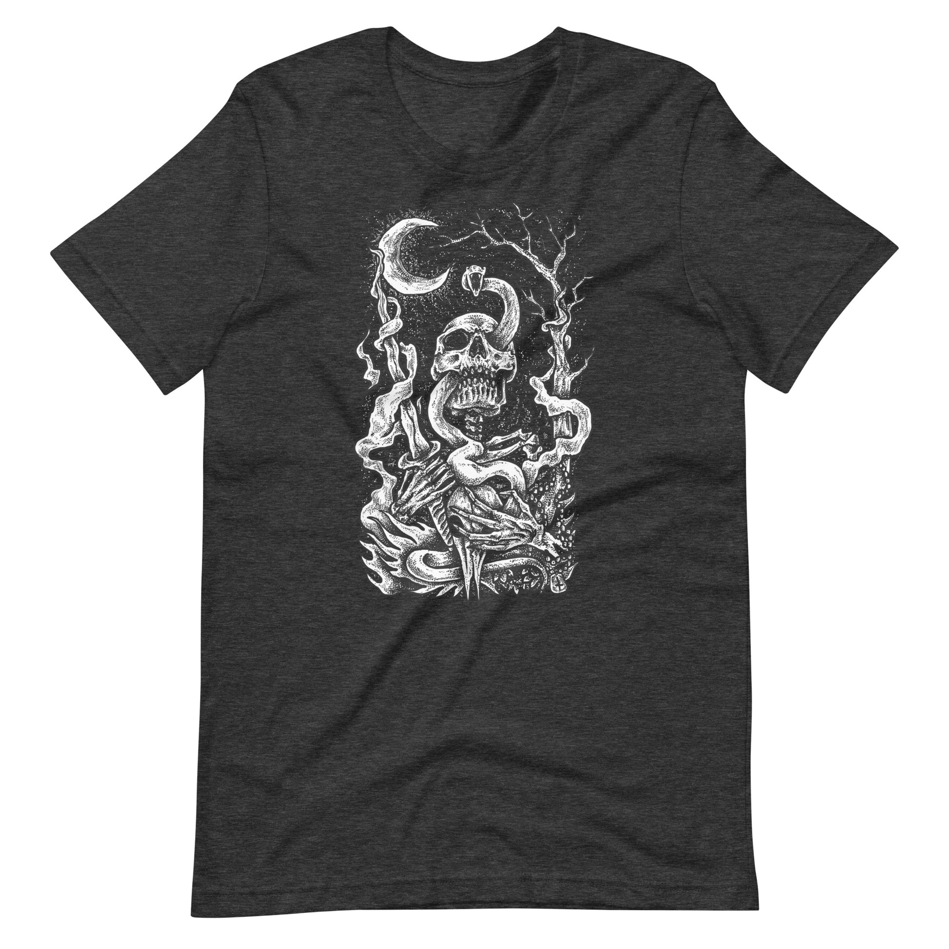 Nightmare Skull - Men's t-shirt - Dark Grey Heather Front
