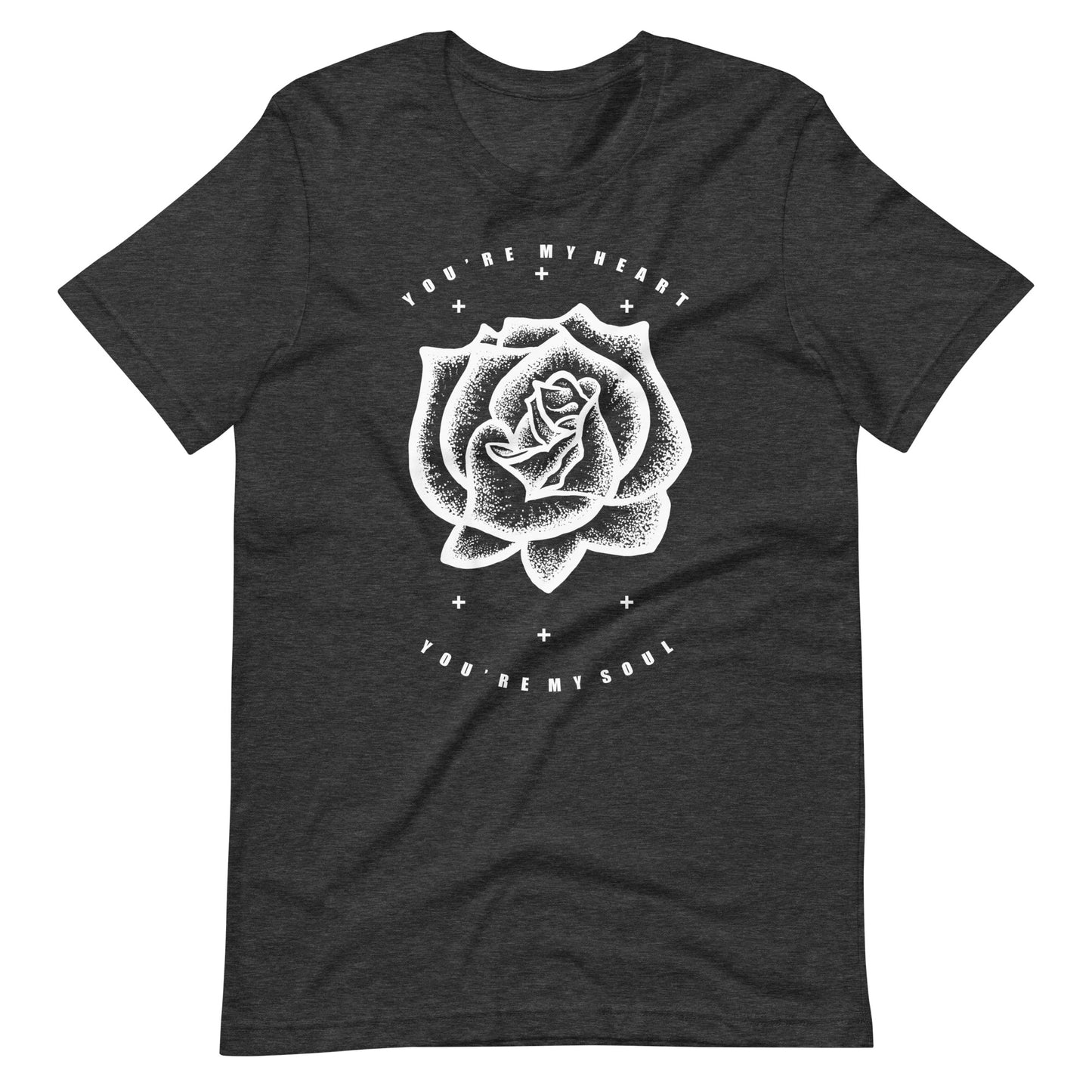 You're My Heart You're My Soul Rose - Men's t-shirt - Dark Grey Heather Front