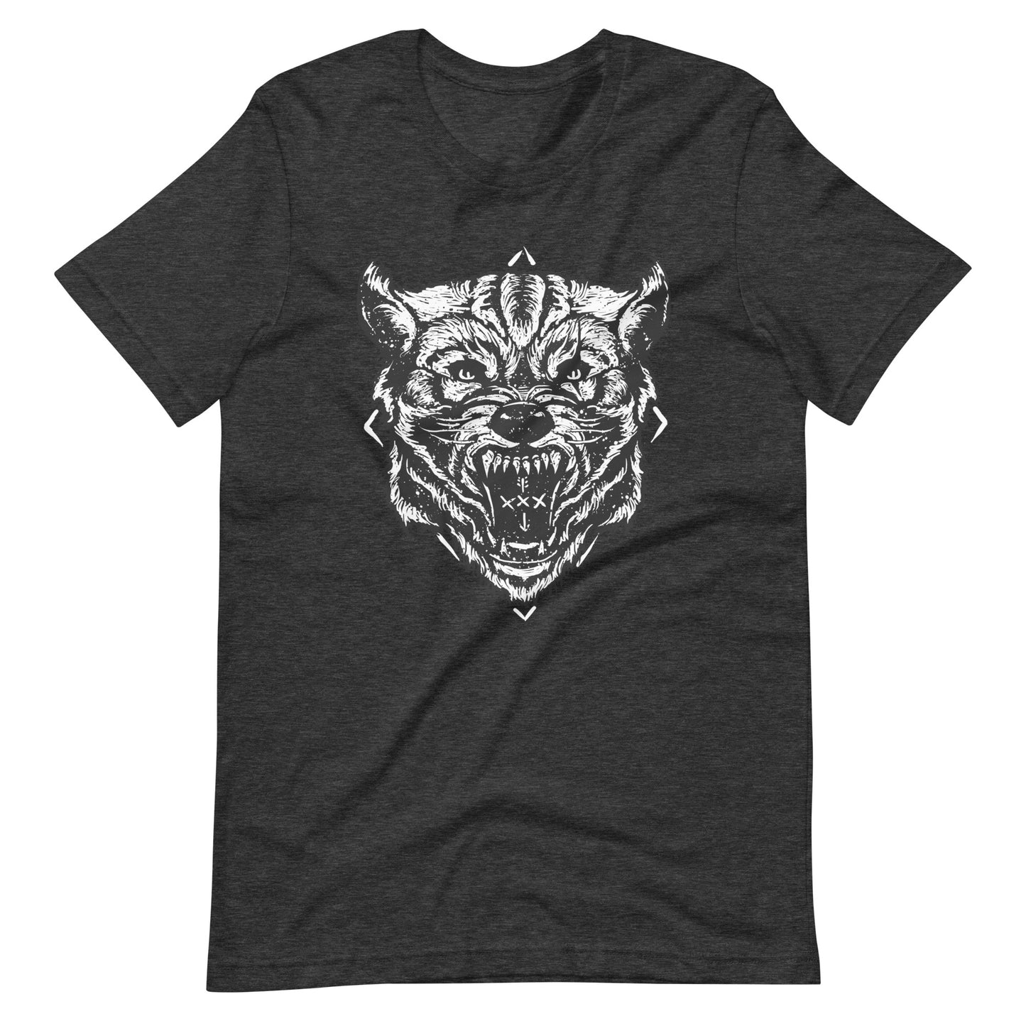 Wolf Head - Men's t-shirt - Dark Grey heather Front