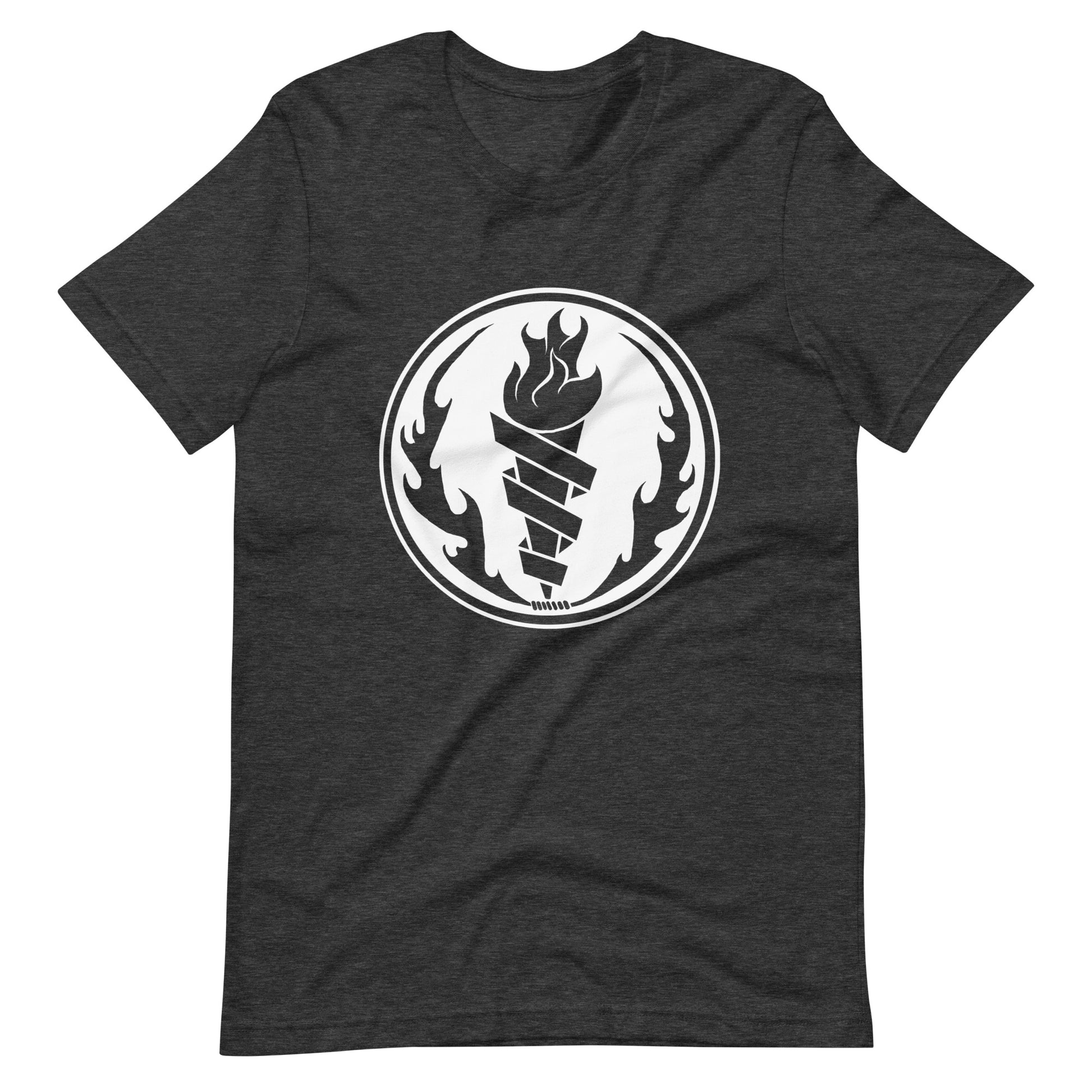 Fire Fire White - Men's t-shirt - Dark Grey Heather Front