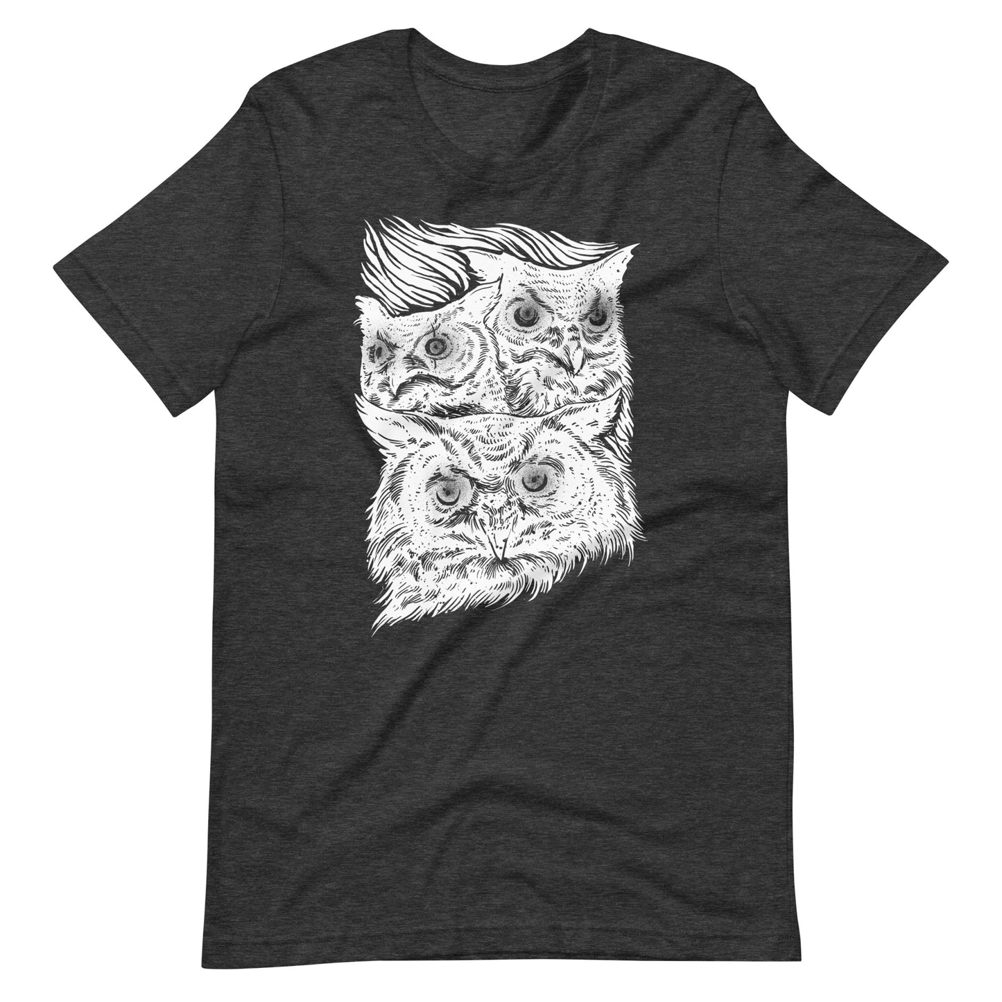 Night Eyes White - Men's t-shirt - Dark Grey Heather Front