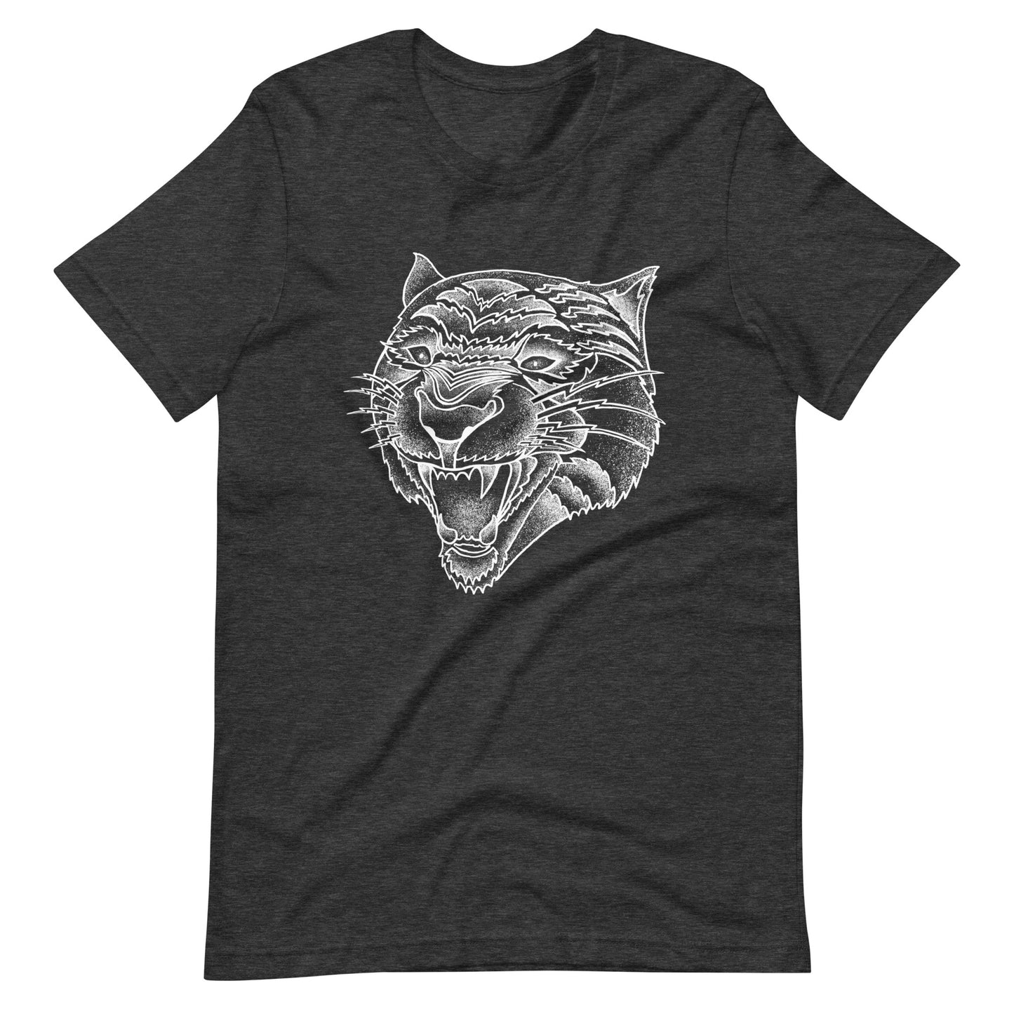 Panther White - Men's t-shirt - Dark Grey Heather Front