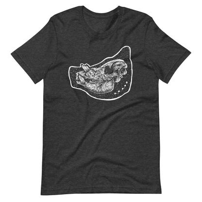 Pig White - Men's t-shirt - Dark Grey Heather Front