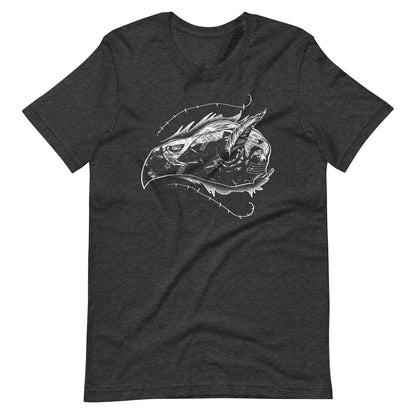 Skull Bird White - Men's t-shirt - Dark Grey Heather Front