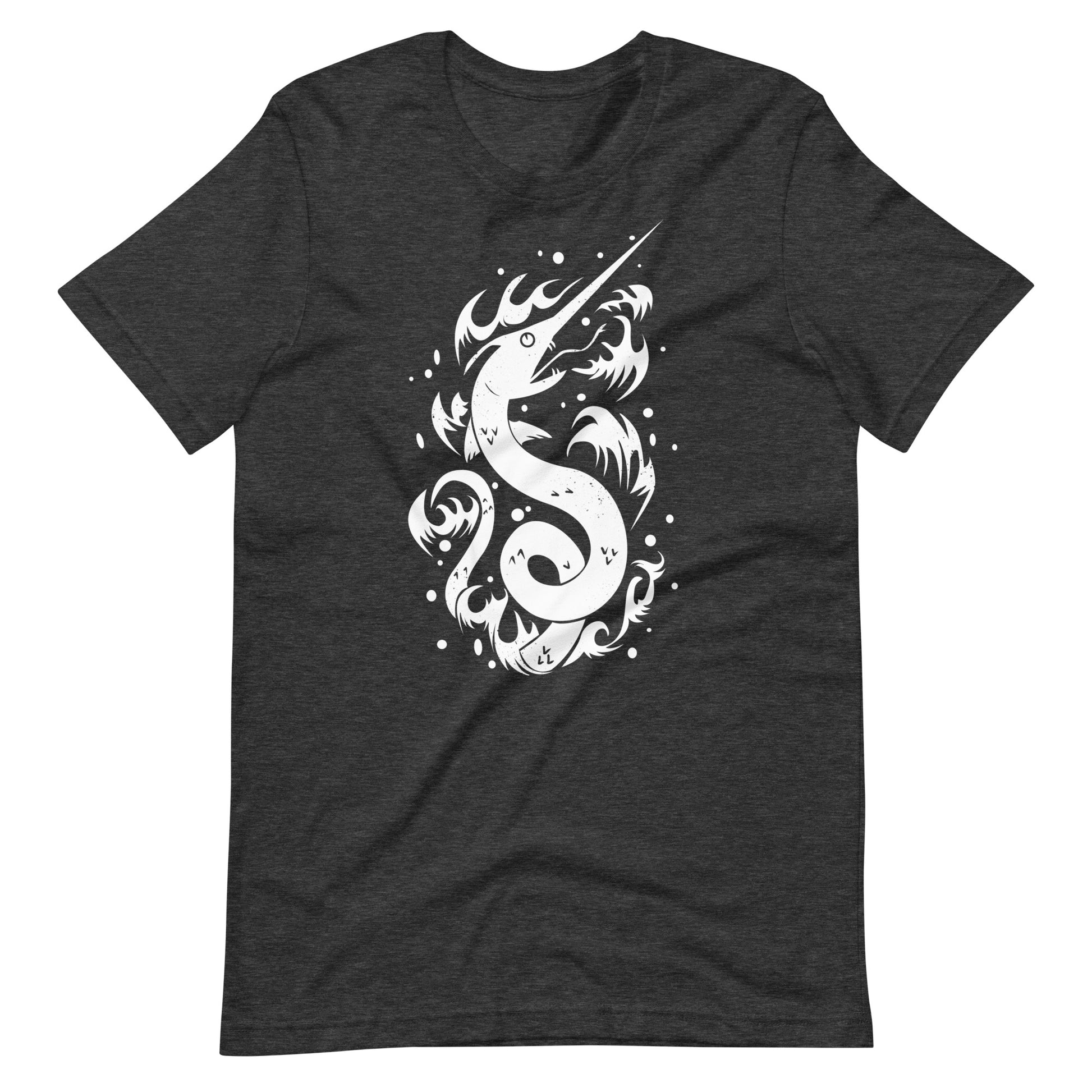 Snake Swordfish White - Men's t-shirt - Dark Grey Heather Front