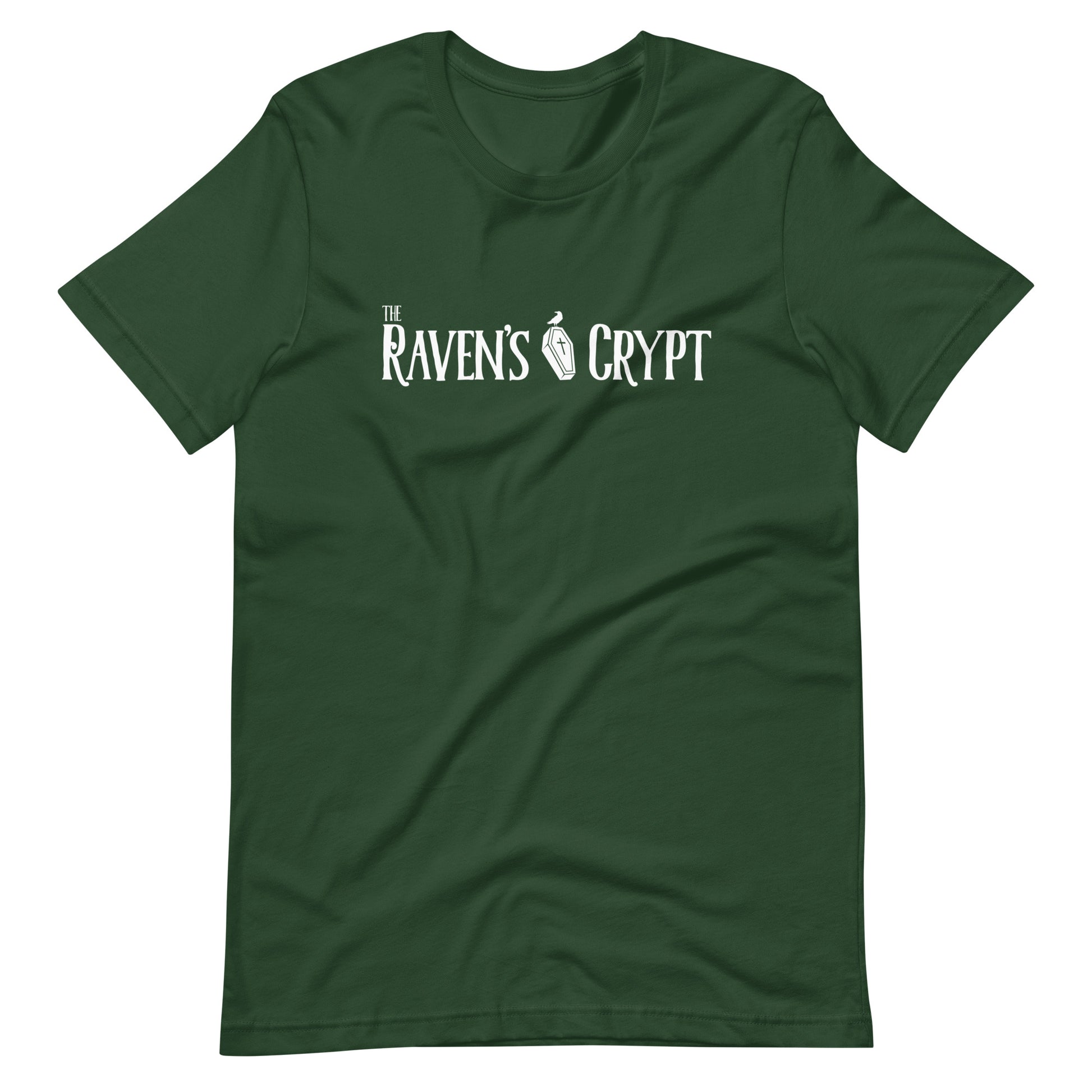 The Raven's Crypt White Logo - Unisex t-shirt - Forest Front