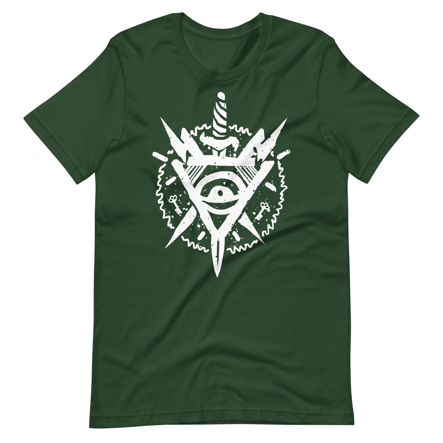 Triangle Eye White - Men's t-shirt - Forest Front