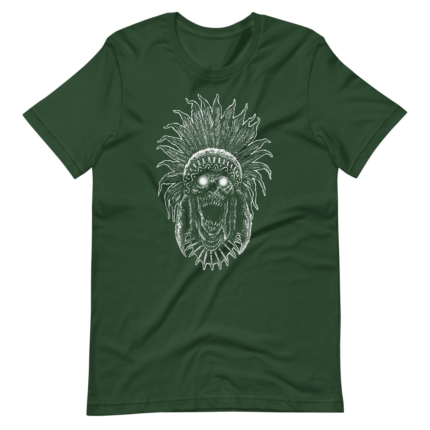 Tribe Skull White - Unisex t-shirt - Forest Front