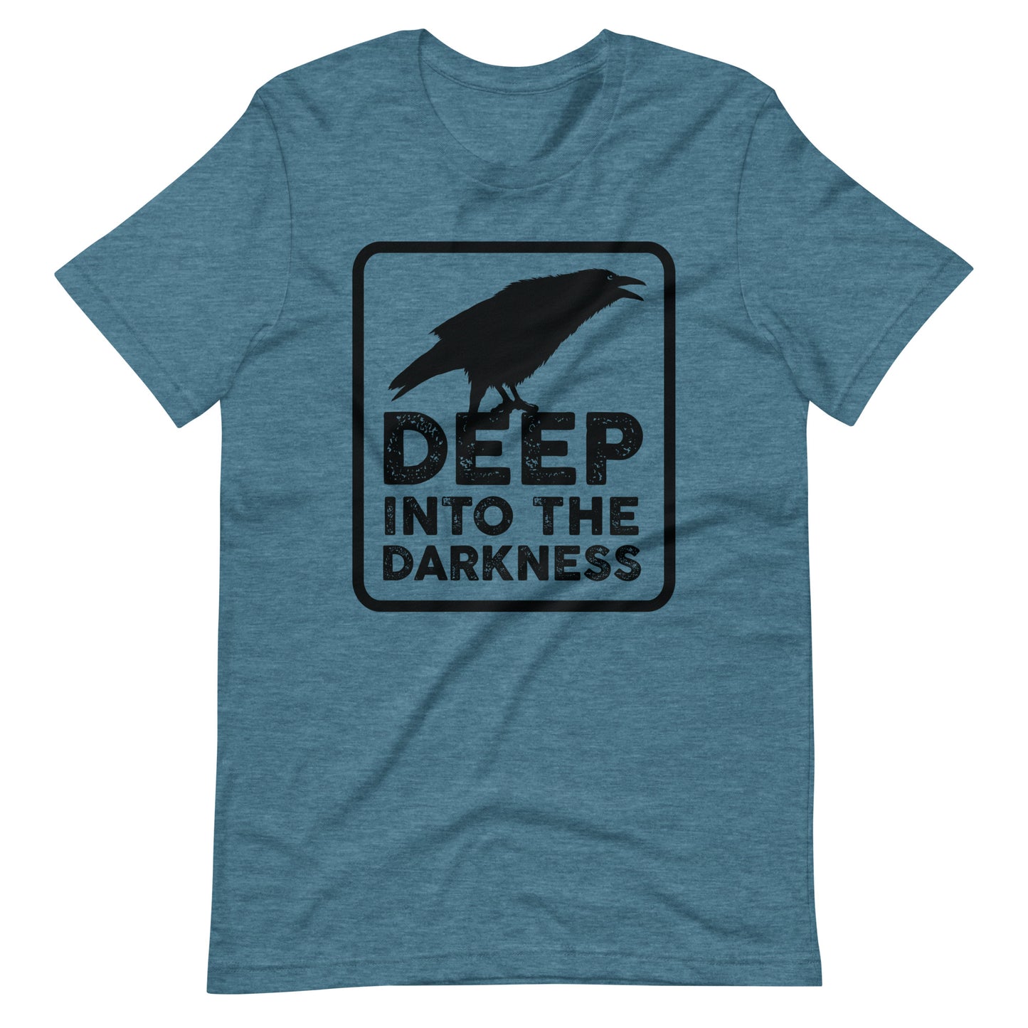 Raven Deep Into the Darkness - Men's t-shirt - Heather Deep Teal Front