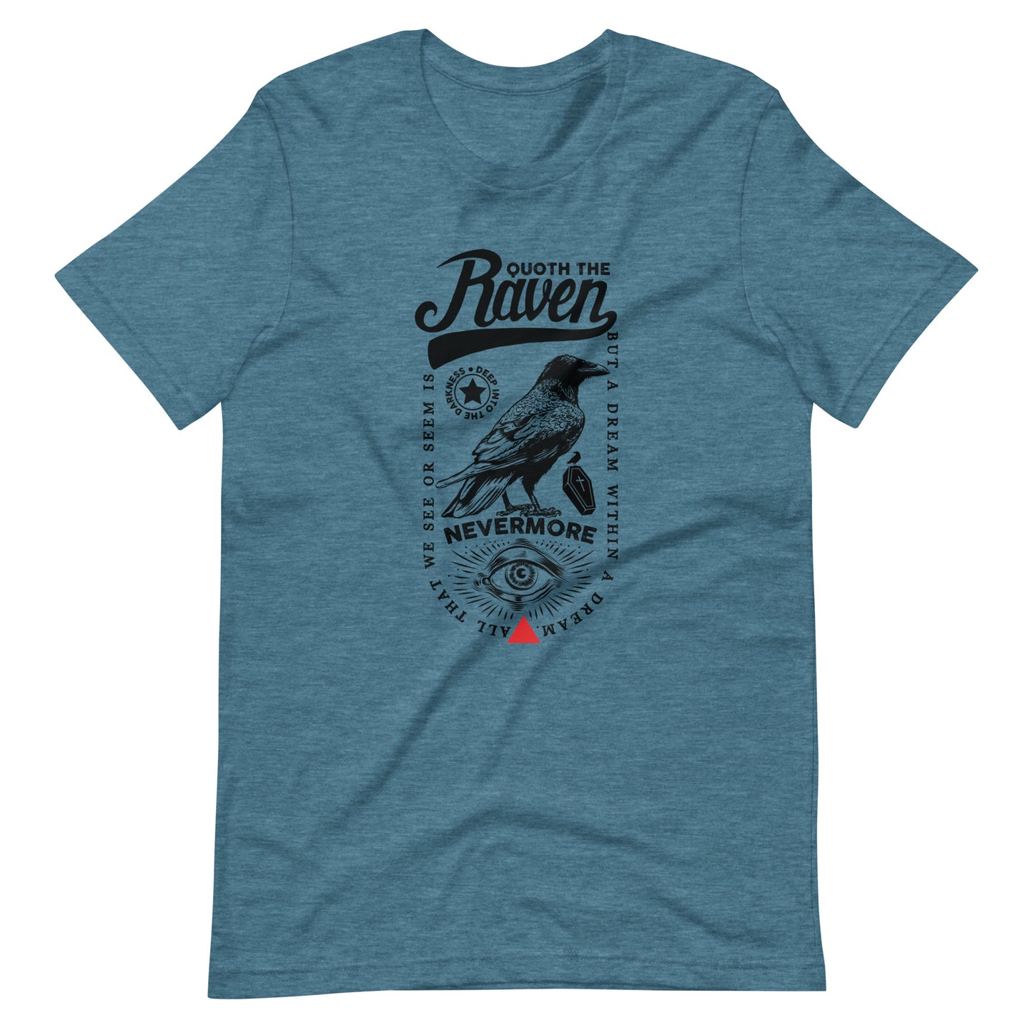 Quoth the Raven Nevermore Loaded - Men's t-shirt - Heather Deep Teal Front
