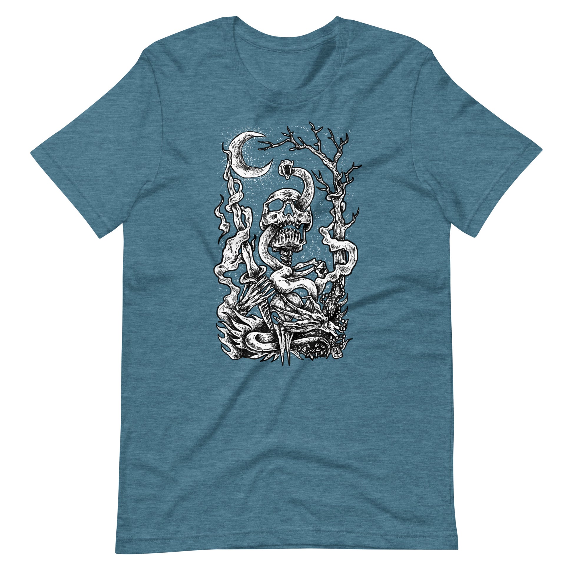 Nightmare Skull - Men's t-shirt - Heather Deep Teal Front