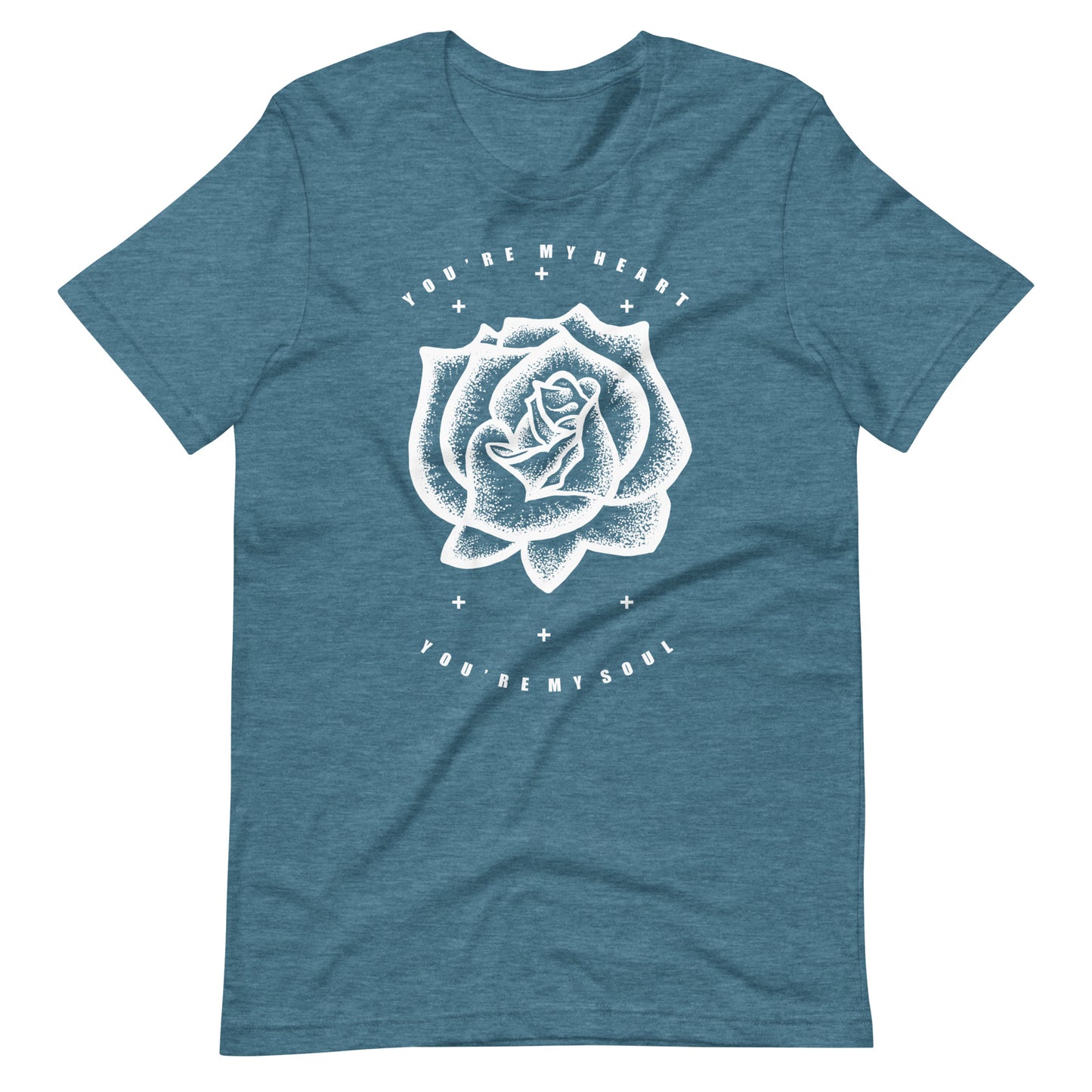 You're My Heart You're My Soul Rose - Men's t-shirt - Heather Deep Teal Front