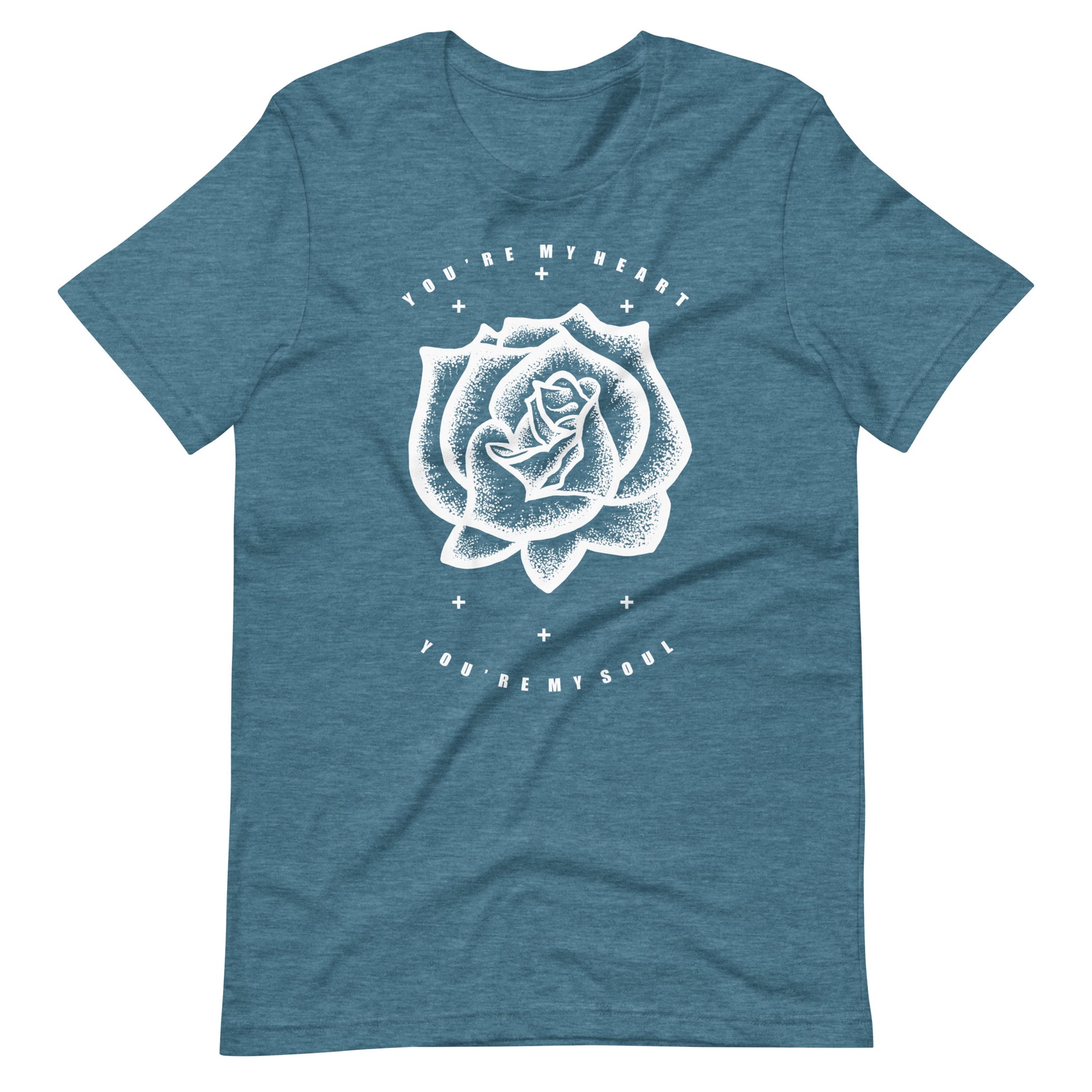 You're My Heart You're My Soul Rose - Men's t-shirt - Heather Deep Teal Front