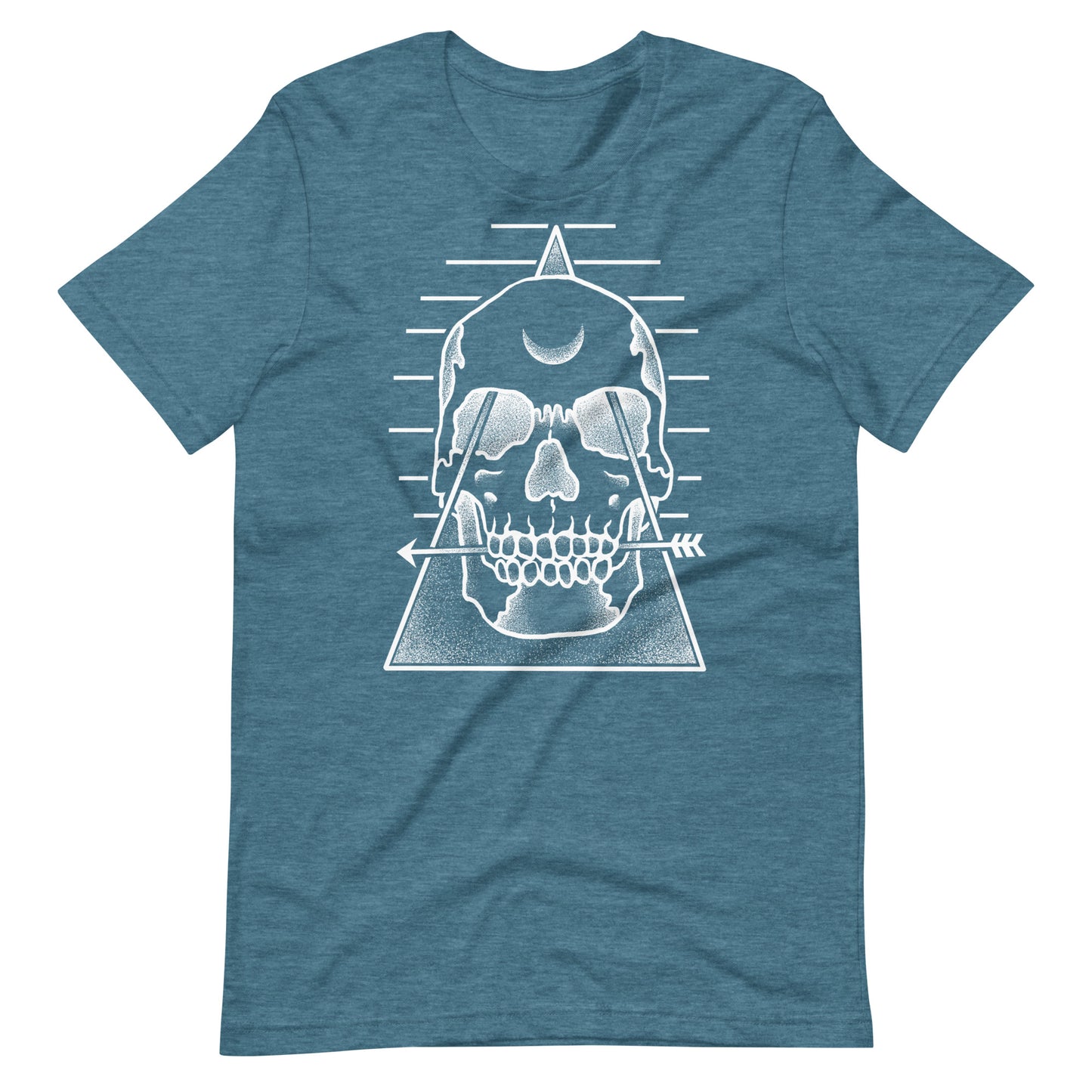 Skull Pyramid - Men's t-shirt - Heather Deep Teal Front
