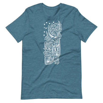 Gun White - Men's t-shirt - Heather Deep Teal Front