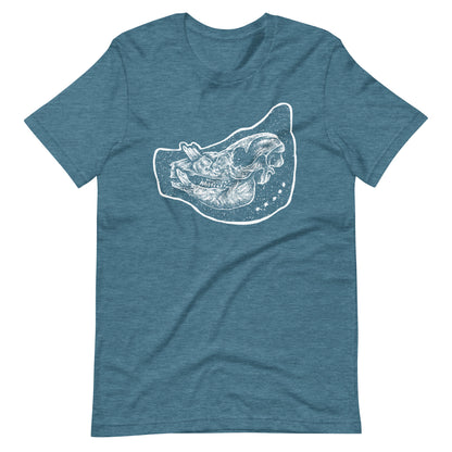 Pig White - Men's t-shirt - Heather Deep Teal Front