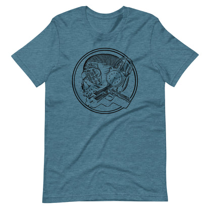 Boom as Hell Black - Men's t-shirt - Heather Deep Teal Front