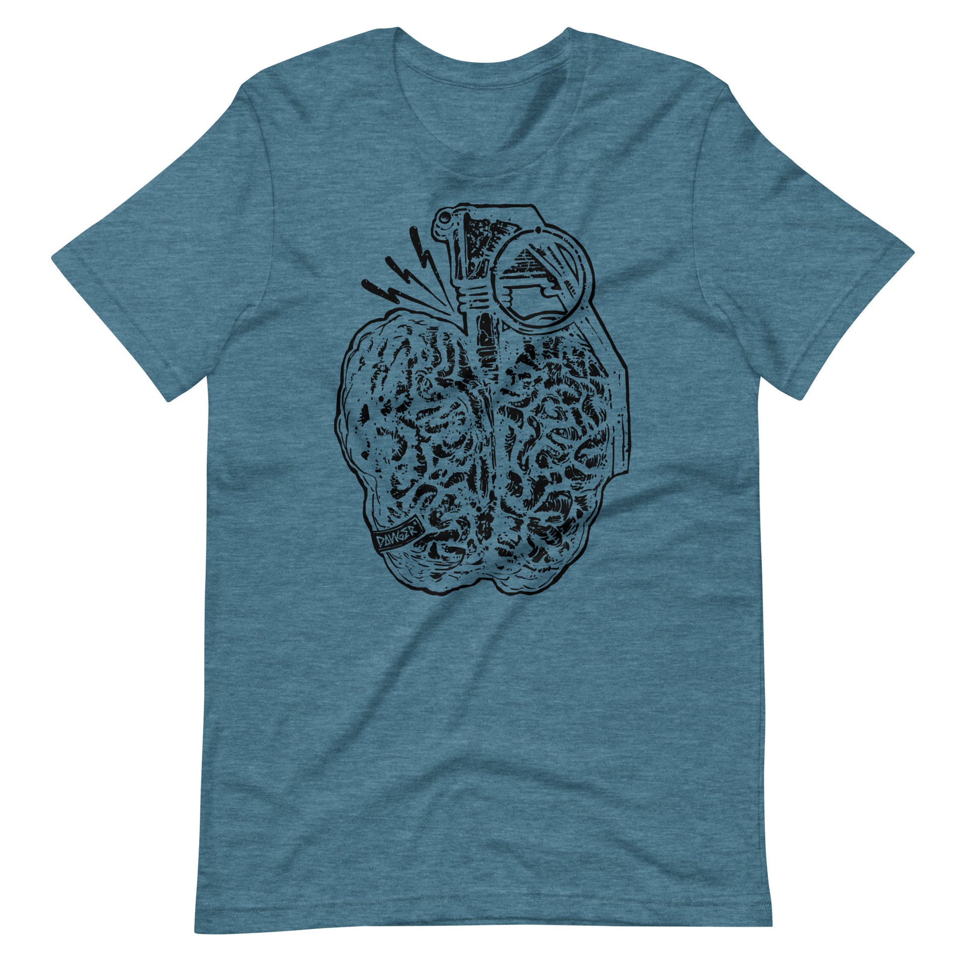 Brain Boom Black - Men's t-shirt - Heather Deep Teal Front