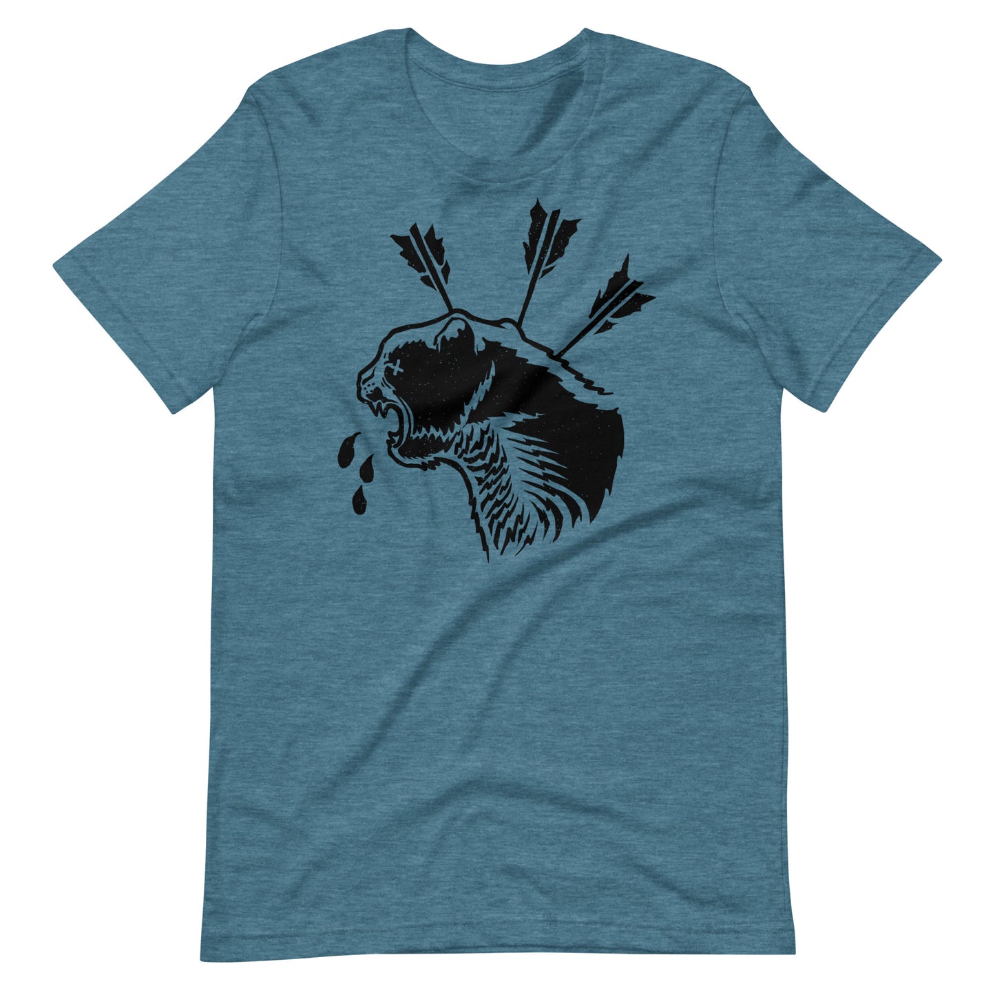 Cat Dead Black - Men's t-shirt - Heather Deep Teal Front
