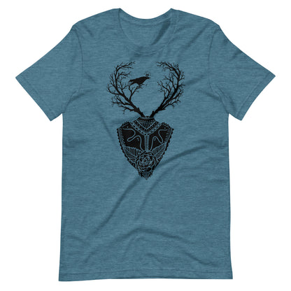 Life Trees Black - Men's t-shirt - Heather Deep Teal Front