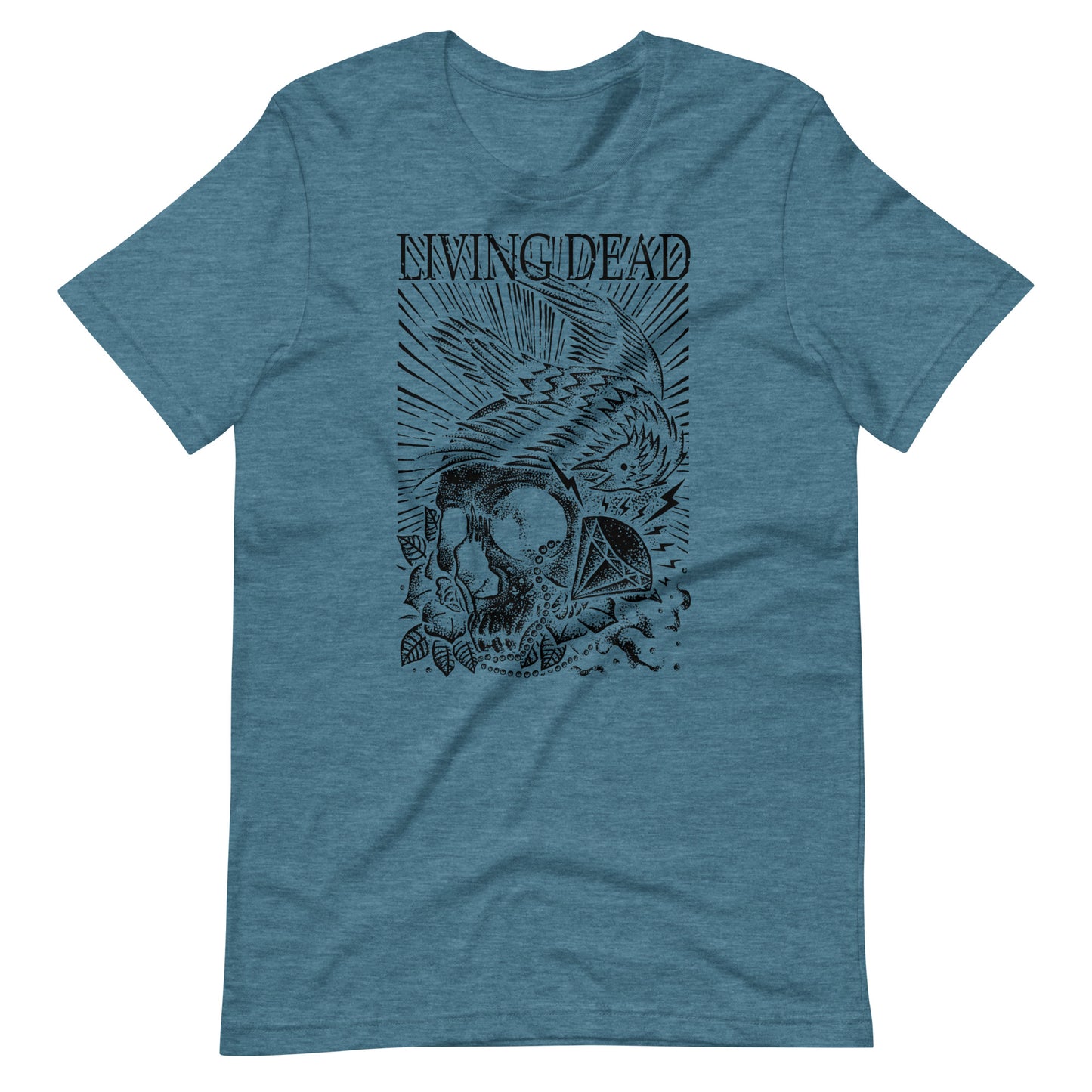 Living Dead Diamond Black - Men's t-shirt - Heather Deep Teal Front