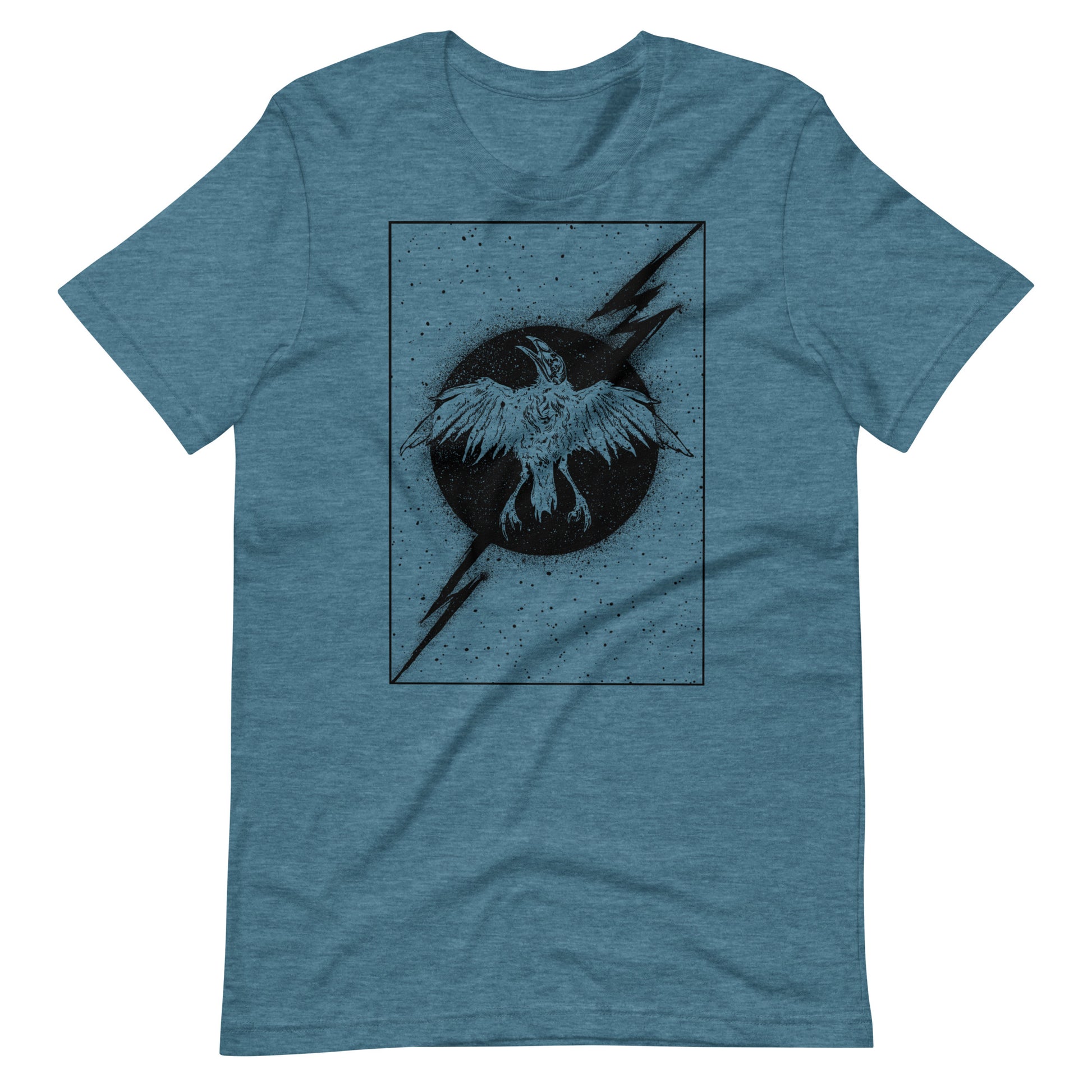 Night Thunder Black - Men's t-shirt - Heather Deep Teal Front