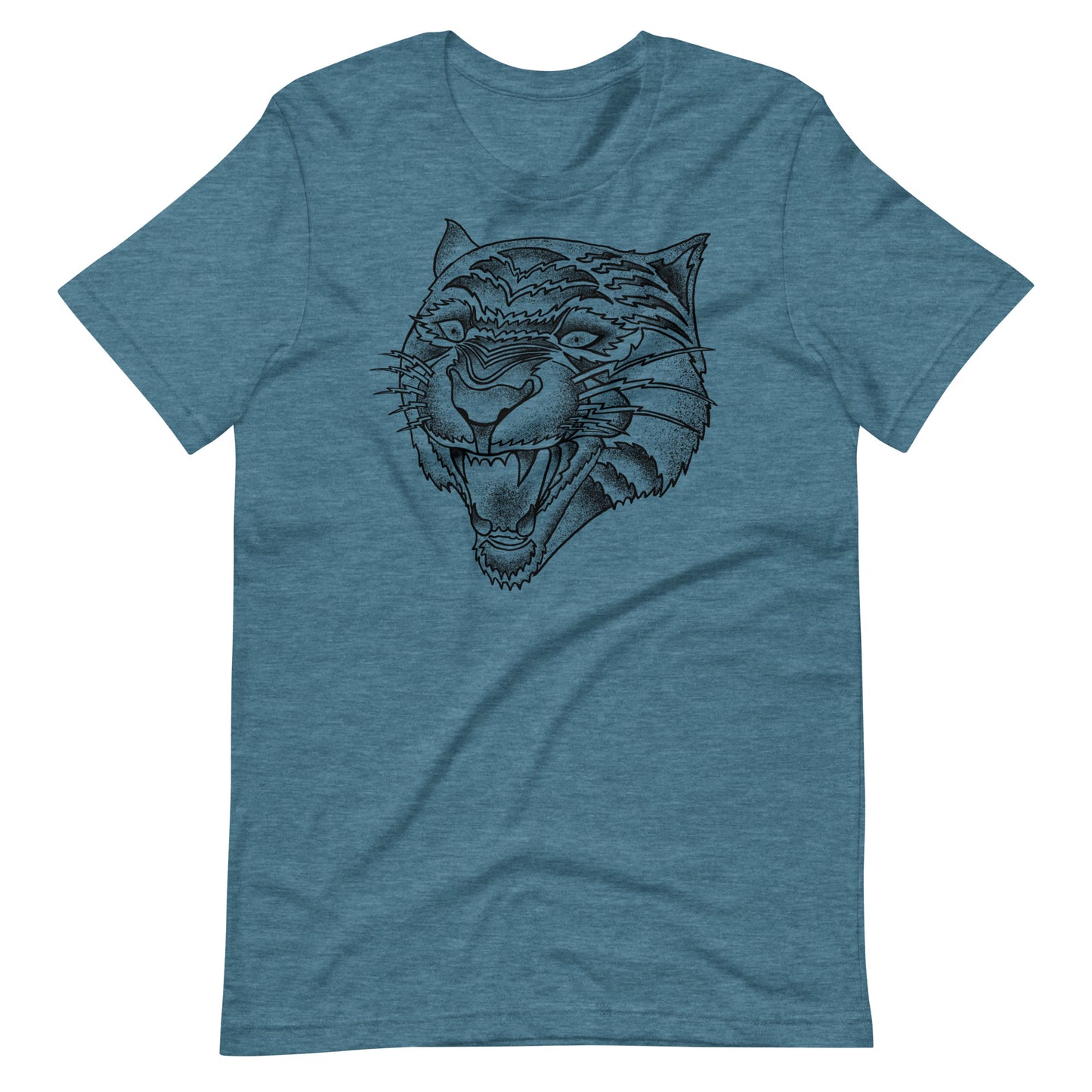 Panther Black - Men's t-shirt - Heather Deep Teal Front