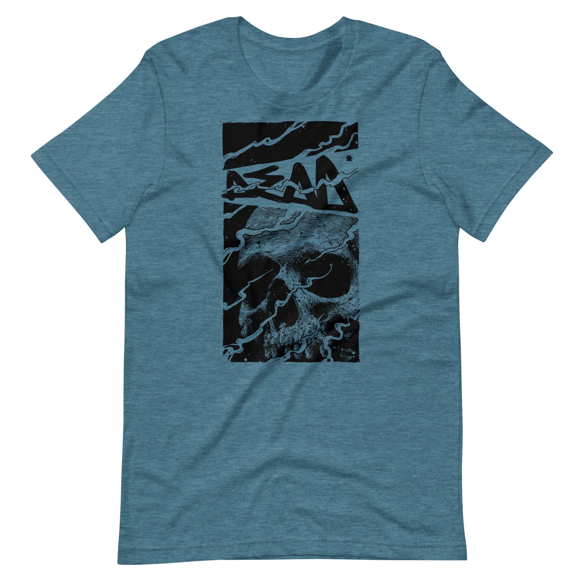 Skull Dead Black - Men's t-shirt - Heather Deep Teal Front