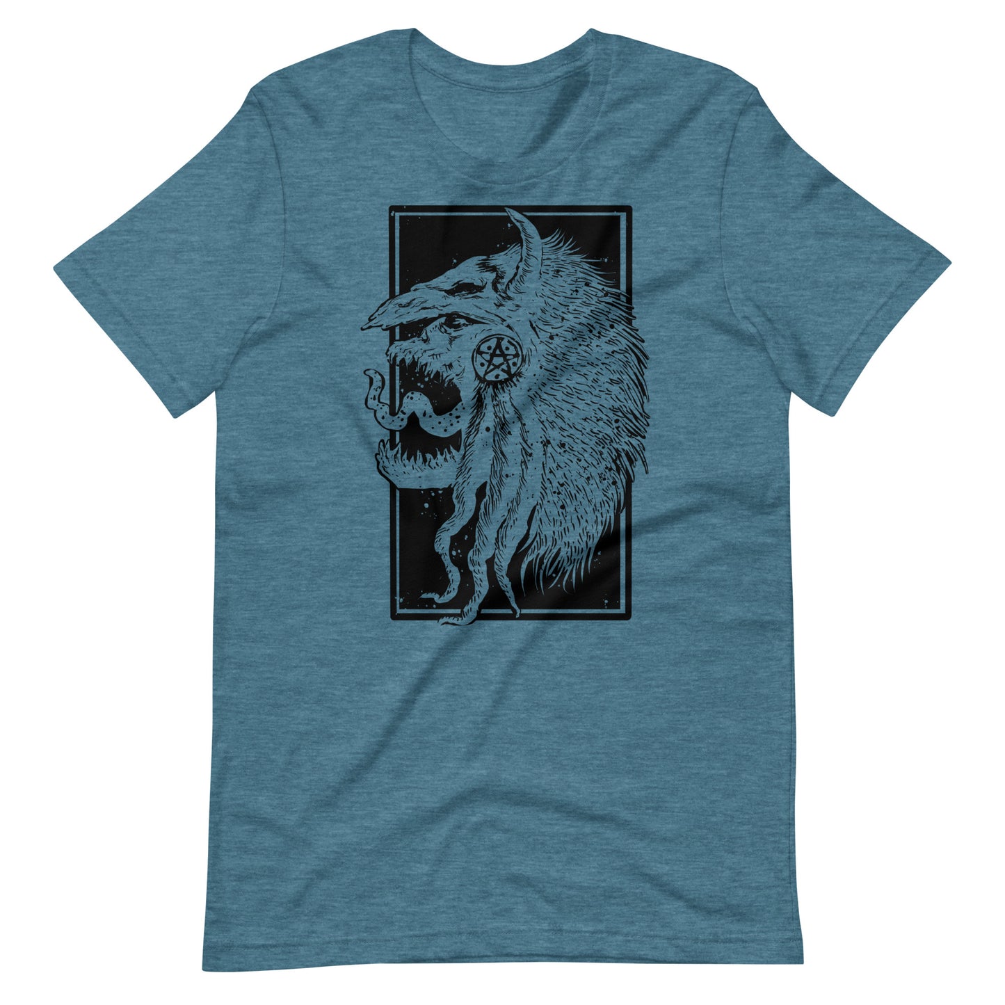 Tribe Monster Black - Men's t-shirt - Heather Deep Teal Front