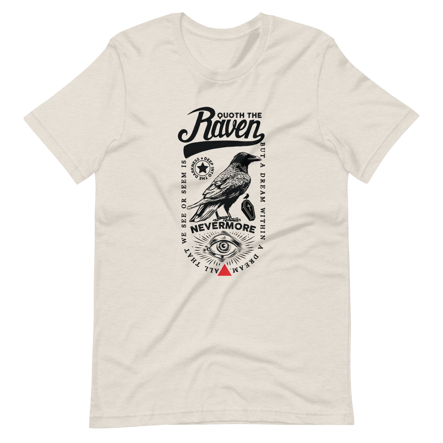 Quoth the Raven Nevermore Loaded - Men's t-shirt - Heather Dust Front