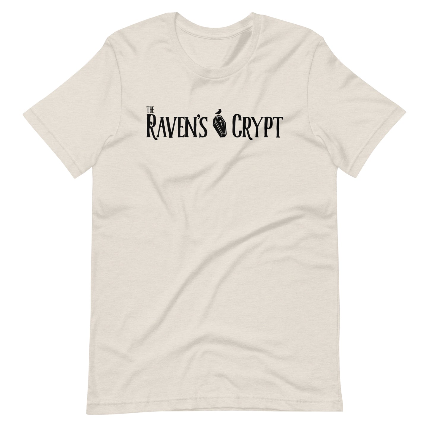 The Raven's Crypt Black Logo - Unisex t-shirt - Heather Dust Front