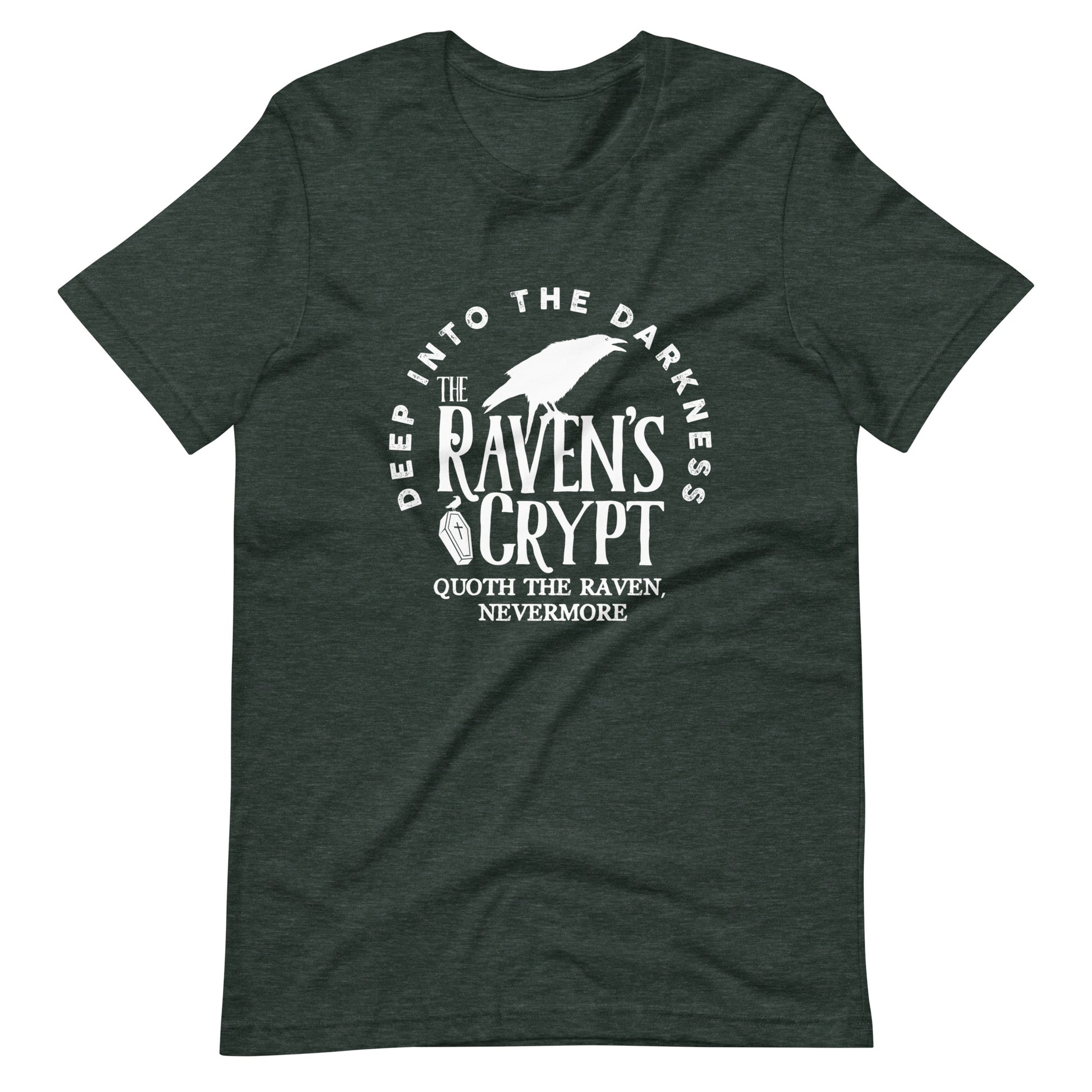 Deep Into the Darkness The Raven's Crypt - Men's t-shirt - Heather Forest Front