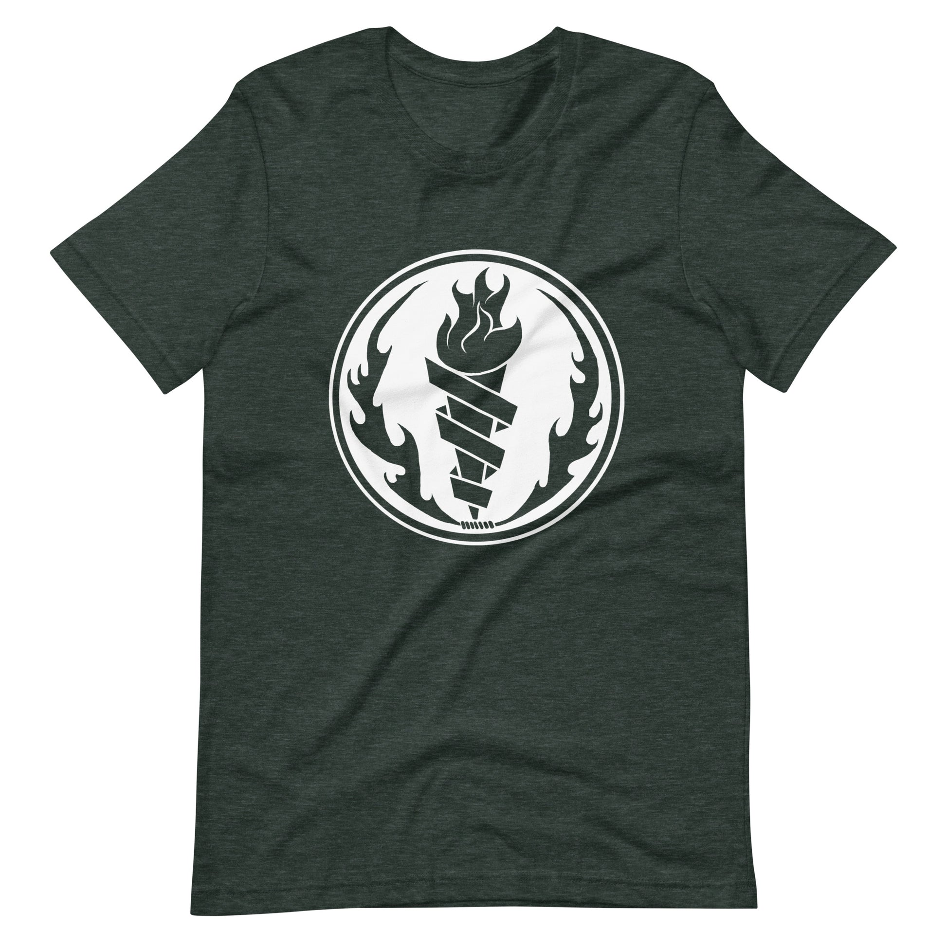 Fire Fire White - Men's t-shirt - Heather Forest Front