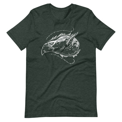 Skull Bird White - Men's t-shirt - Heather Forest Front