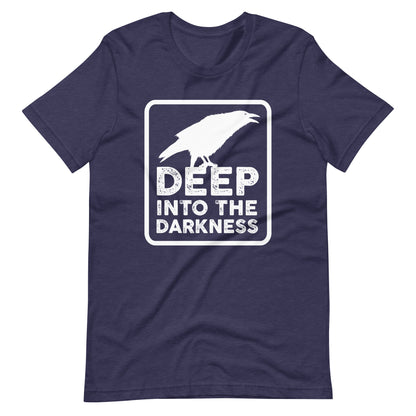 Raven Deep Into the Darkness - Men's t-shirt - Heather Midnight Navy Front