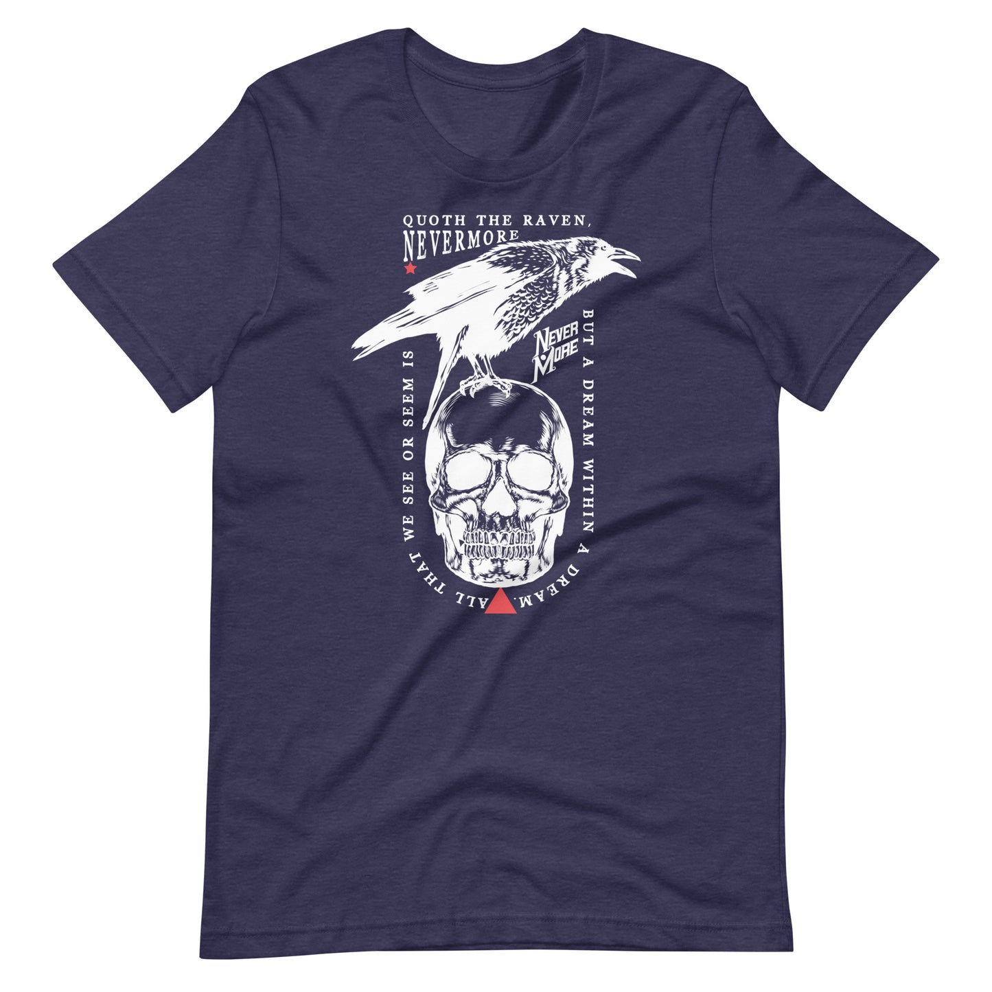 Quoth the Raven - Men's t-shirt - Heather Midnight Navy Front