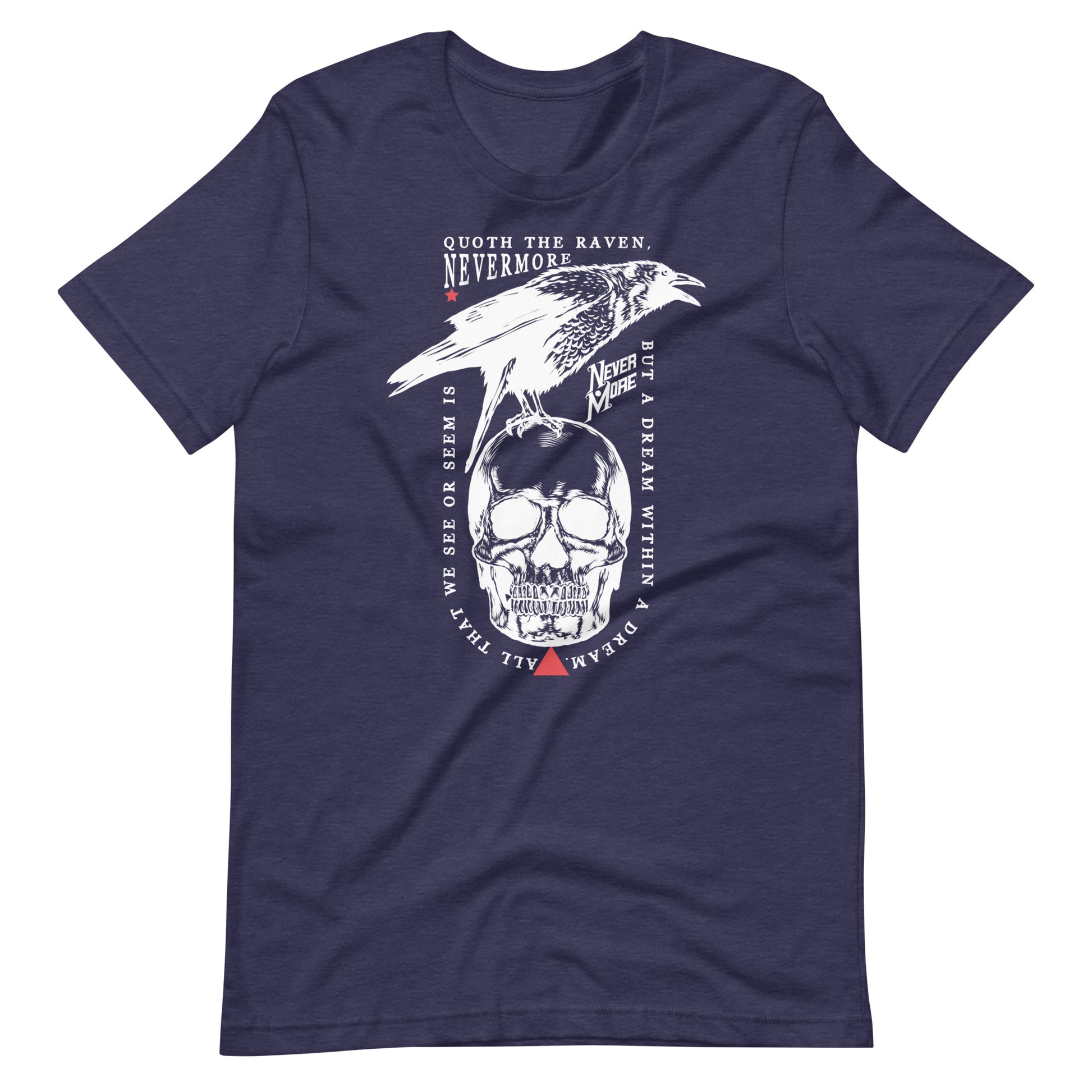 Quoth the Raven - Men's t-shirt - Heather Midnight Navy Front